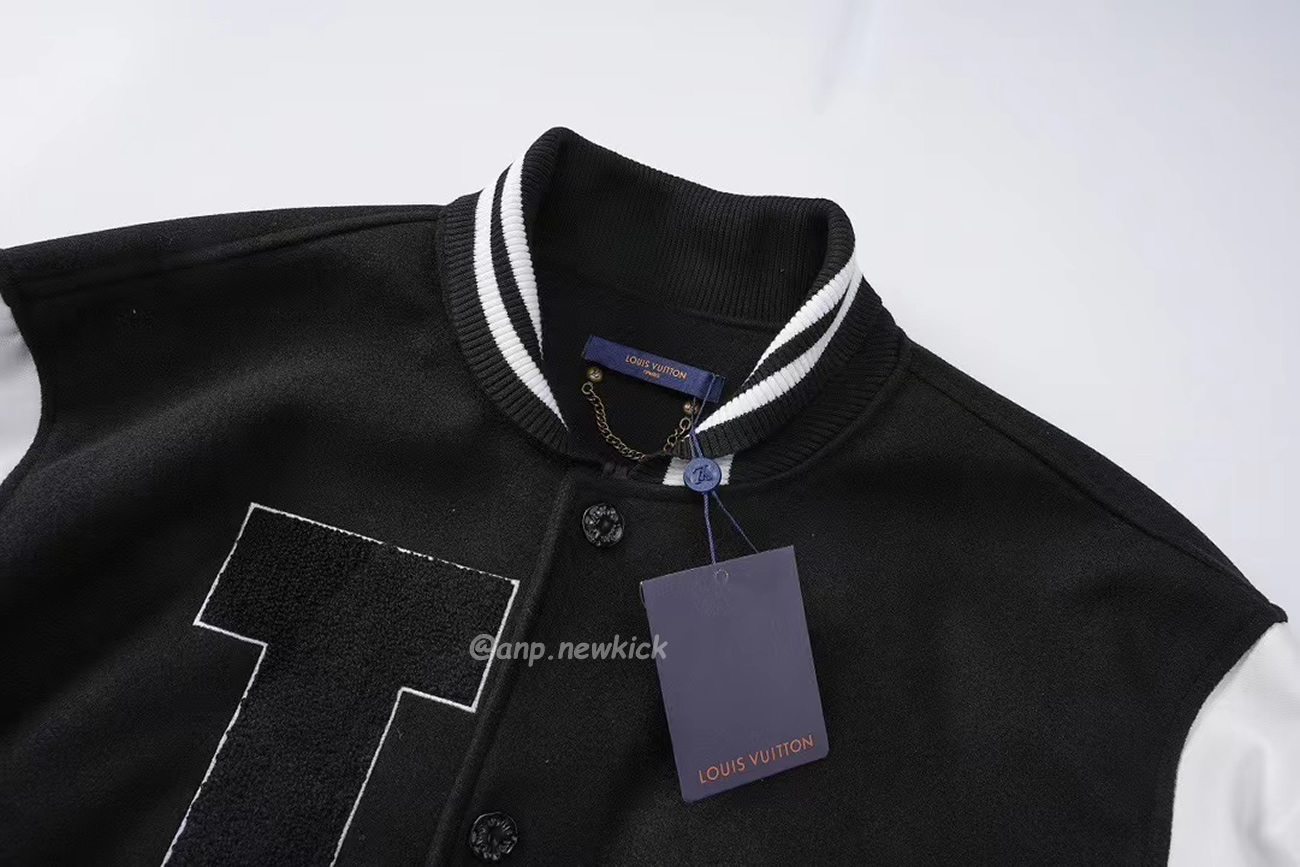 Louis Vuitton Black L Patch Varsity Jacket (9) - newkick.app