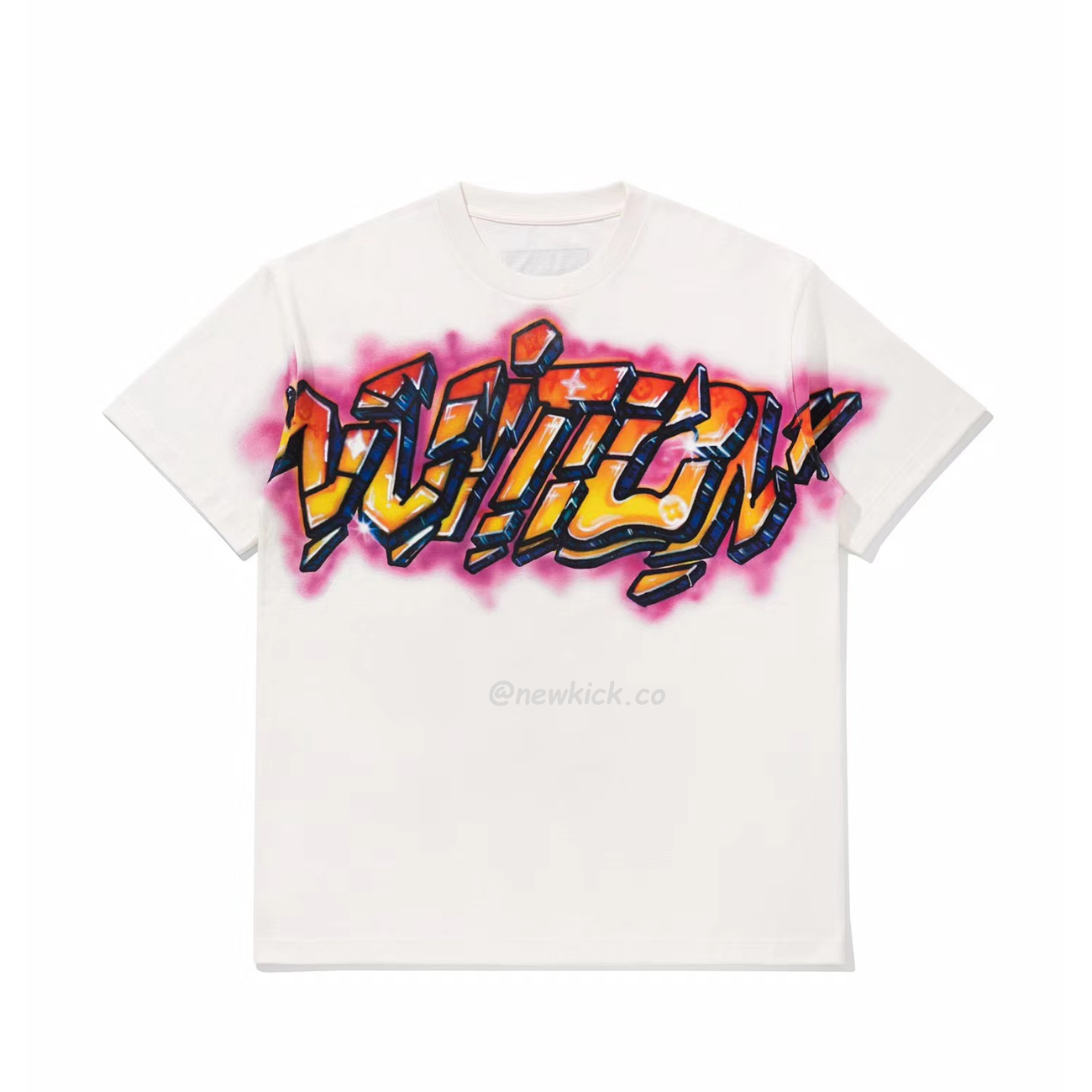 Louis Vuitton Graffiti T Shirt Milky White (1) - newkick.app