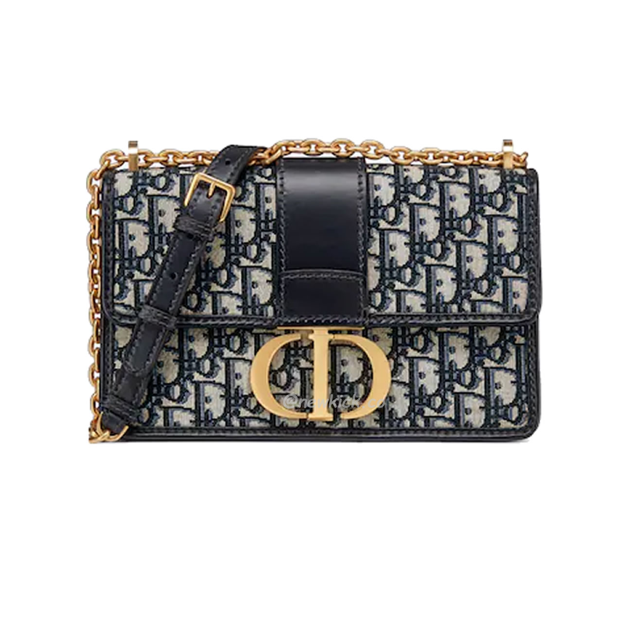 Dior 30 Montaigne Chain Bag Blue Dior Oblique Jacquard M9208utzq M928 (1) - newkick.app