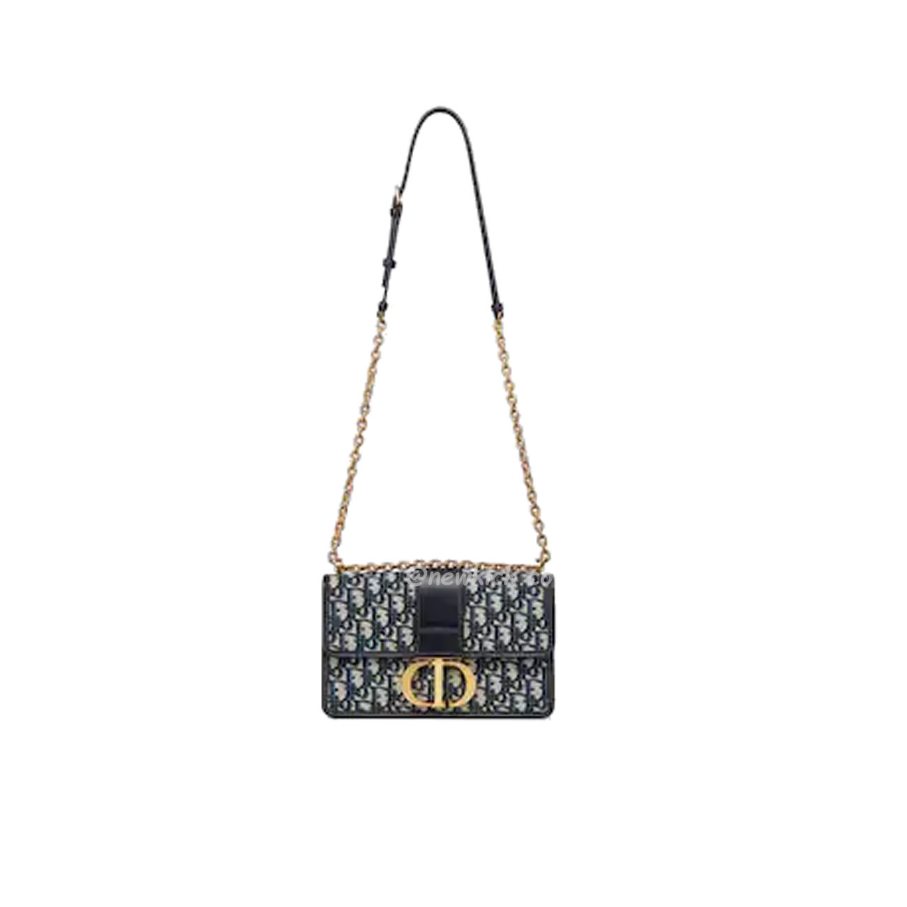 Dior 30 Montaigne Chain Bag Blue Dior Oblique Jacquard M9208utzq M928 (13) - newkick.app