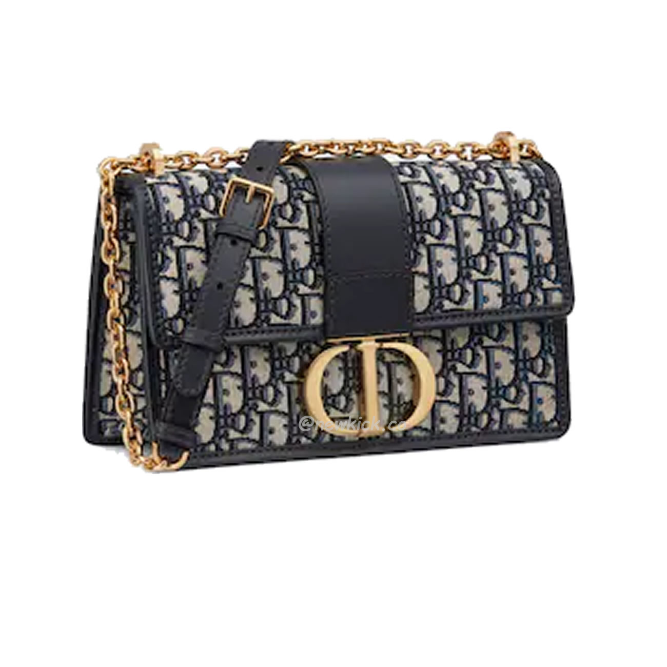 Dior 30 Montaigne Chain Bag Blue Dior Oblique Jacquard M9208utzq M928 (2) - newkick.app