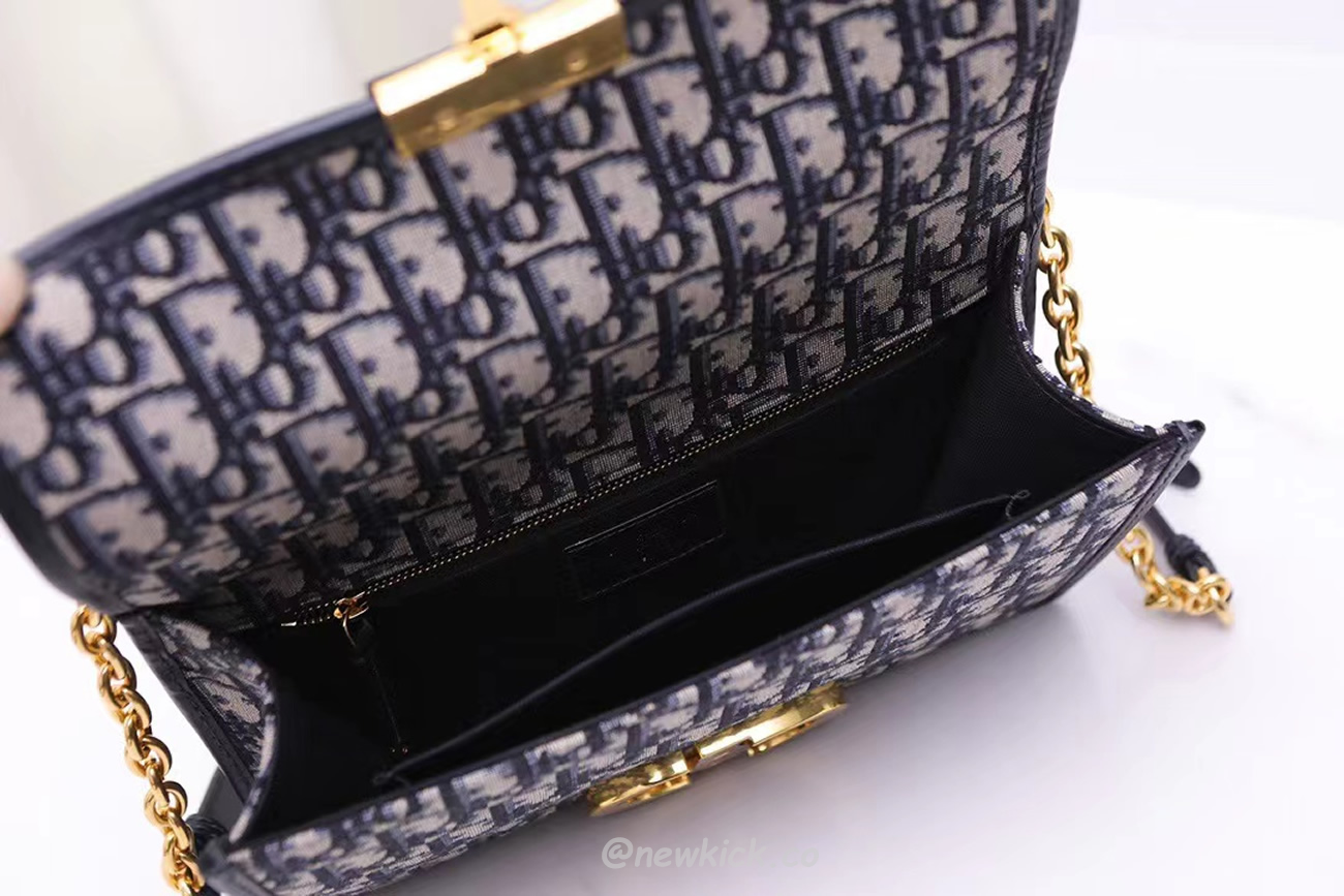 Dior 30 Montaigne Chain Bag Blue Dior Oblique Jacquard M9208utzq M928 (22) - newkick.app