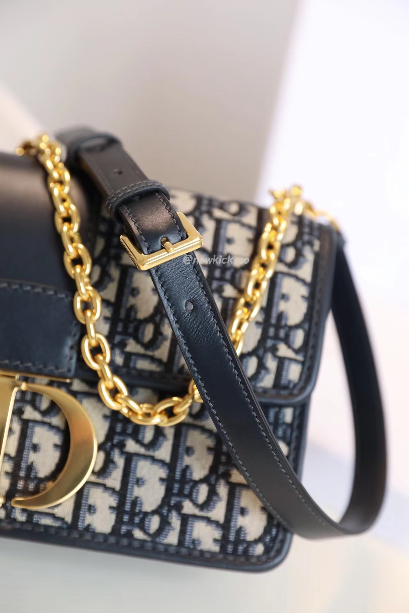 Dior 30 Montaigne Chain Bag Blue Dior Oblique Jacquard M9208utzq M928 (25) - newkick.app