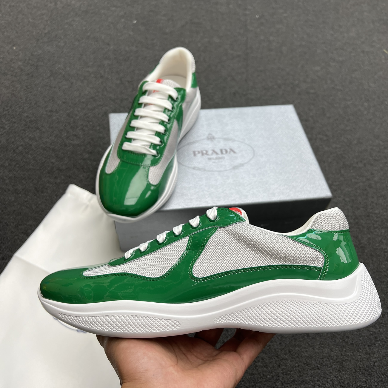 Prada America Cup Mango Silver 4e3400 Asz F0bx6 (4) - newkick.app