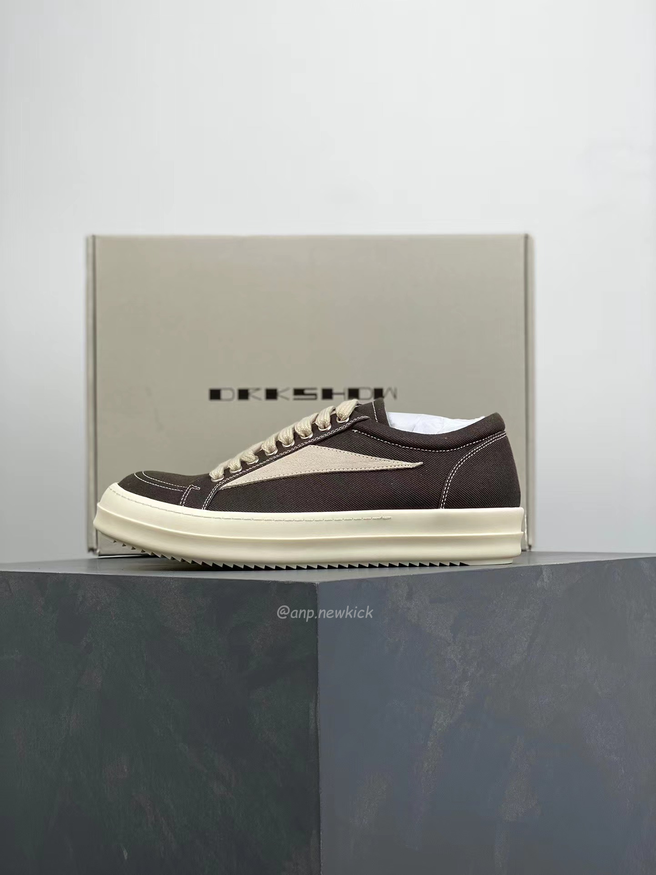 Rick Owens Leather Low Top Vintage Sneakers Suede Canvas Black Taupe Grey Faded Pnk Pearl Milk Dark Dust (12) - newkick.app