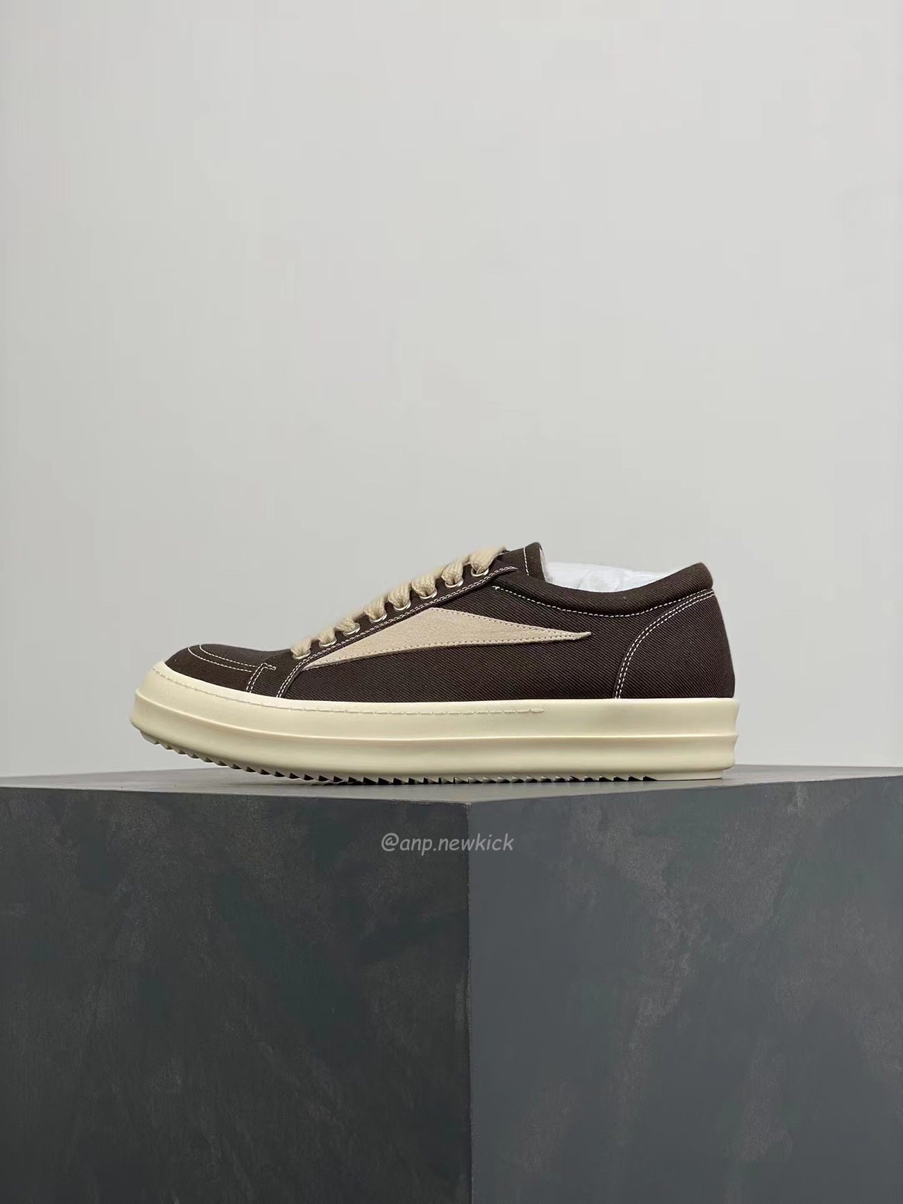 Rick Owens Leather Low Top Vintage Sneakers Suede Canvas Black Taupe Grey Faded Pnk Pearl Milk Dark Dust (17) - newkick.app