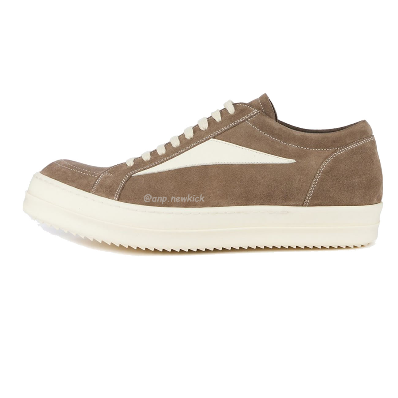 Rick Owens Leather Low Top Vintage Sneakers Suede Canvas Black Taupe Grey Faded Pnk Pearl Milk Dark Dust (40) - newkick.app