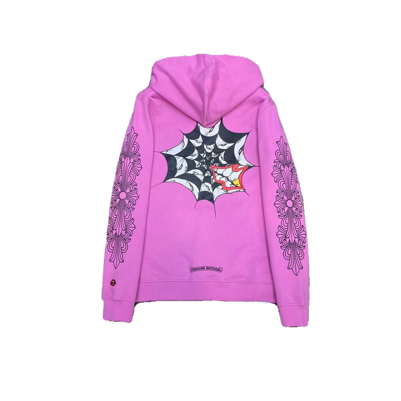 Chrome Hearts Matty Boy Spider Web Hoodie Purple Ss21 (1) - newkick.app