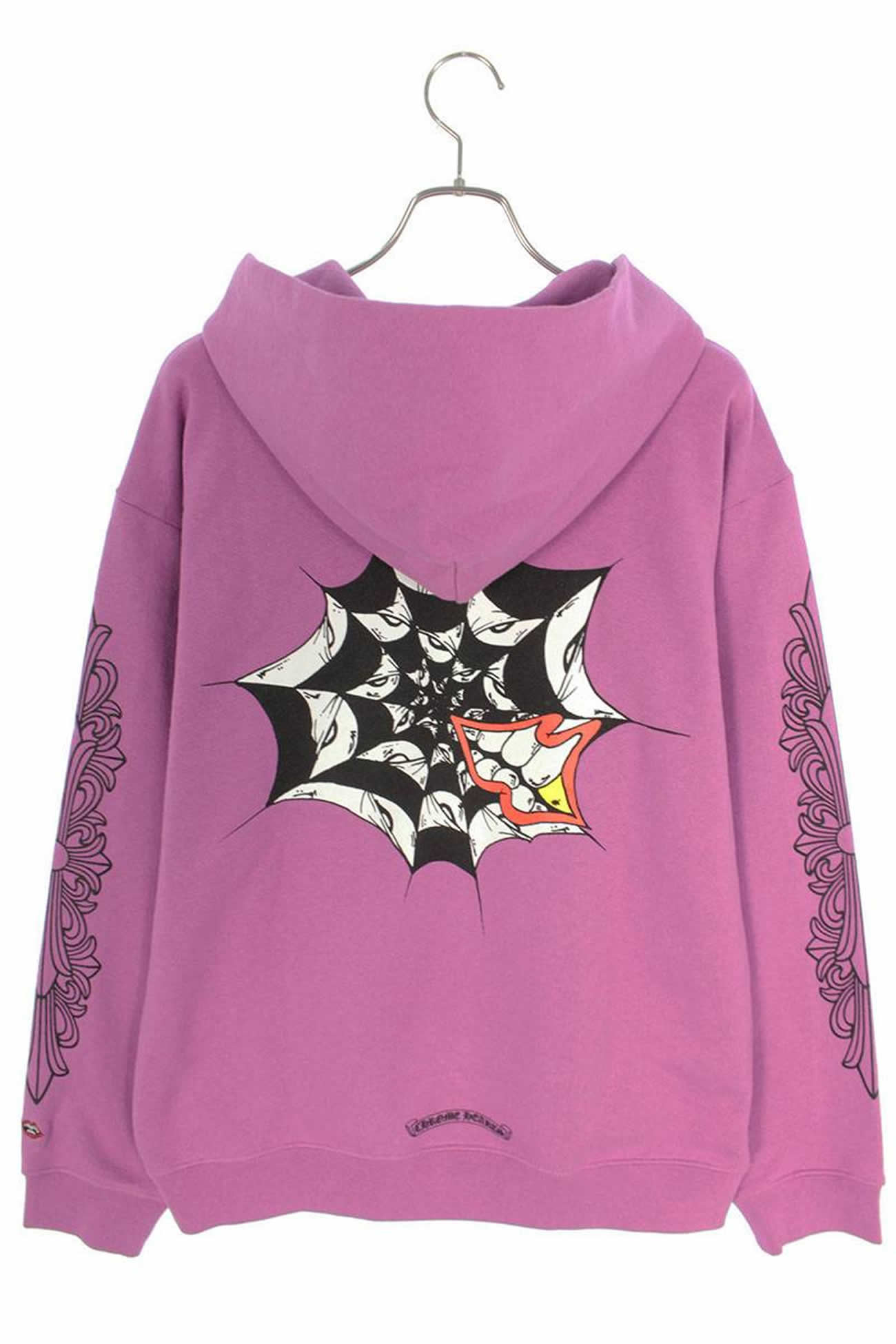 Chrome Hearts Matty Boy Spider Web Hoodie Purple Ss21 (5) - newkick.app