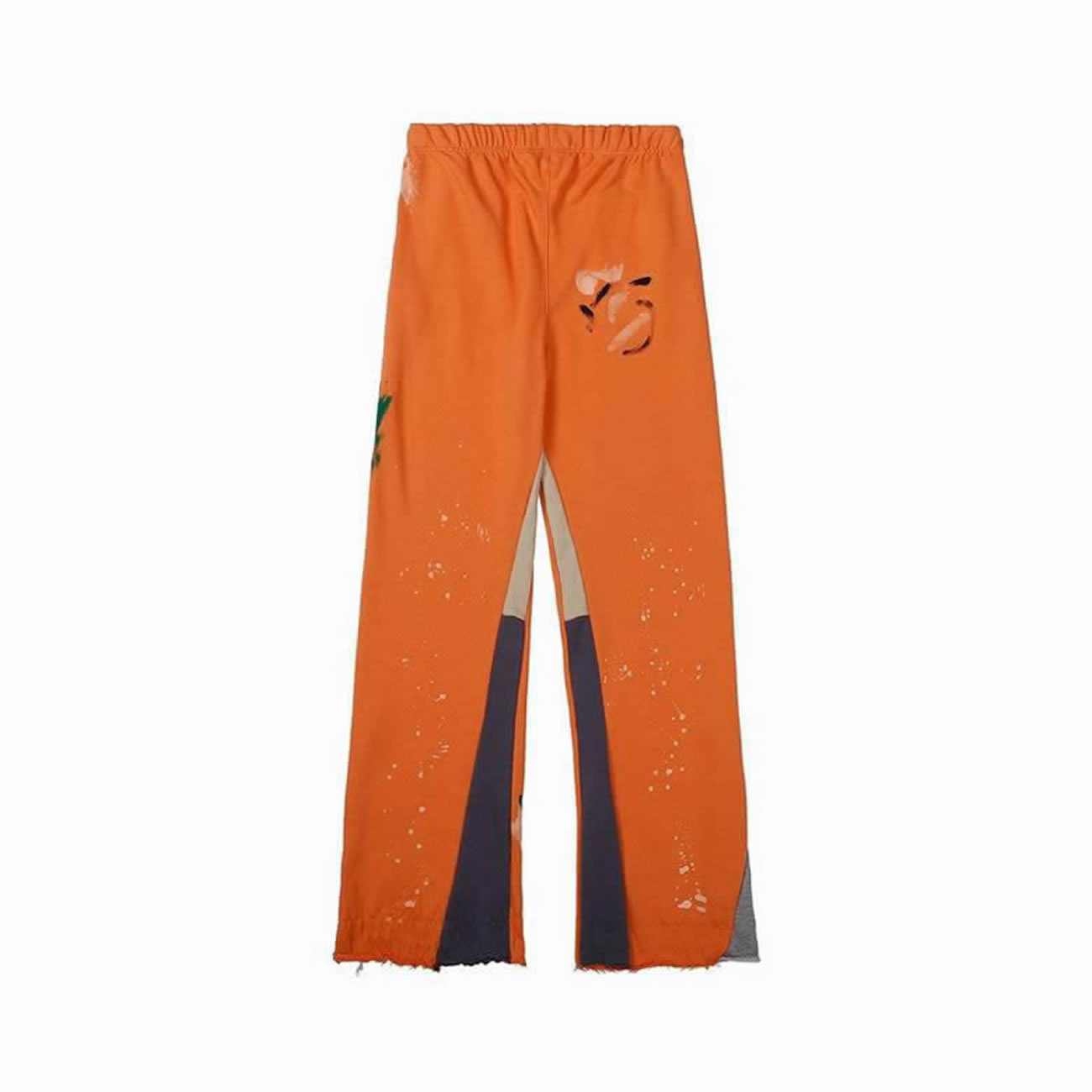 Gallery Dept Painted Flare Sweat Pants Washed Black Navy Orange Grey (12) - newkick.app