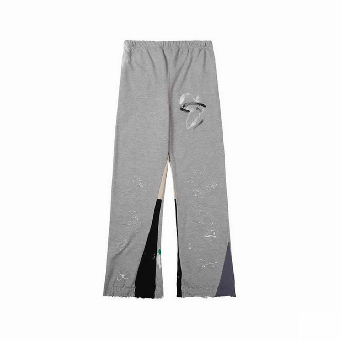 Gallery Dept Painted Flare Sweat Pants Washed Black Navy Orange Grey (7) - newkick.app