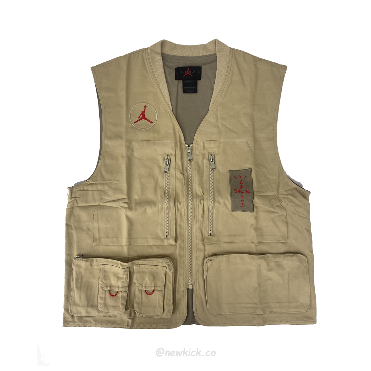 Travis Scott Cactus Jack X Jordan Utility Vest Asia Sizing Desertkhakiuni Ersity Red Ss21 (1) - newkick.app