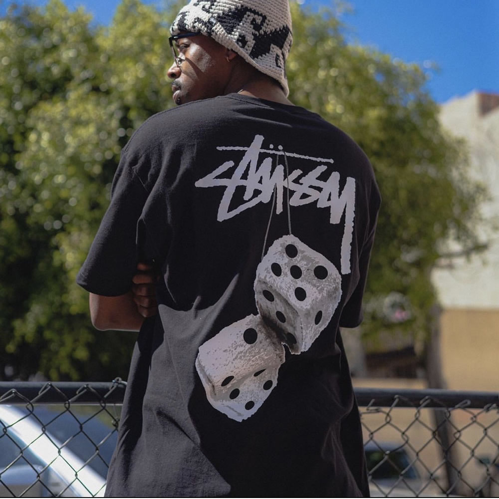 Stussy Fuzzy Dice Tee (8) - newkick.app