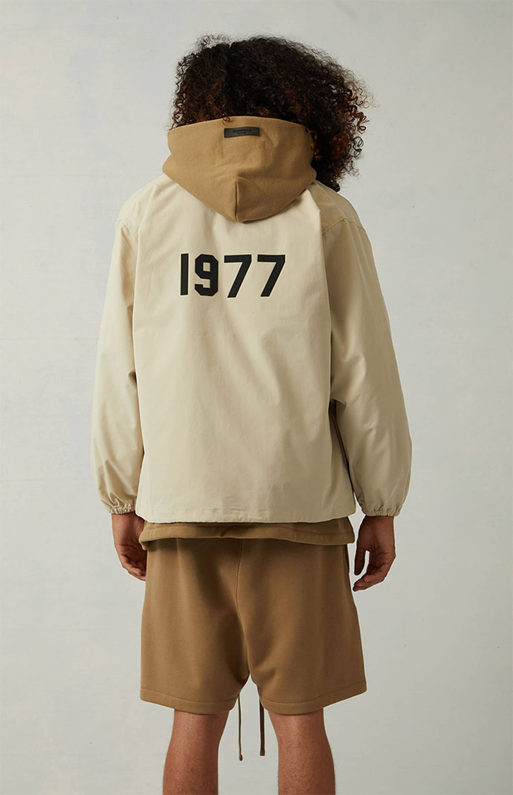 Fear Of God Essentials 1977 Coaches Jacket Iron Oak (13) - newkick.app