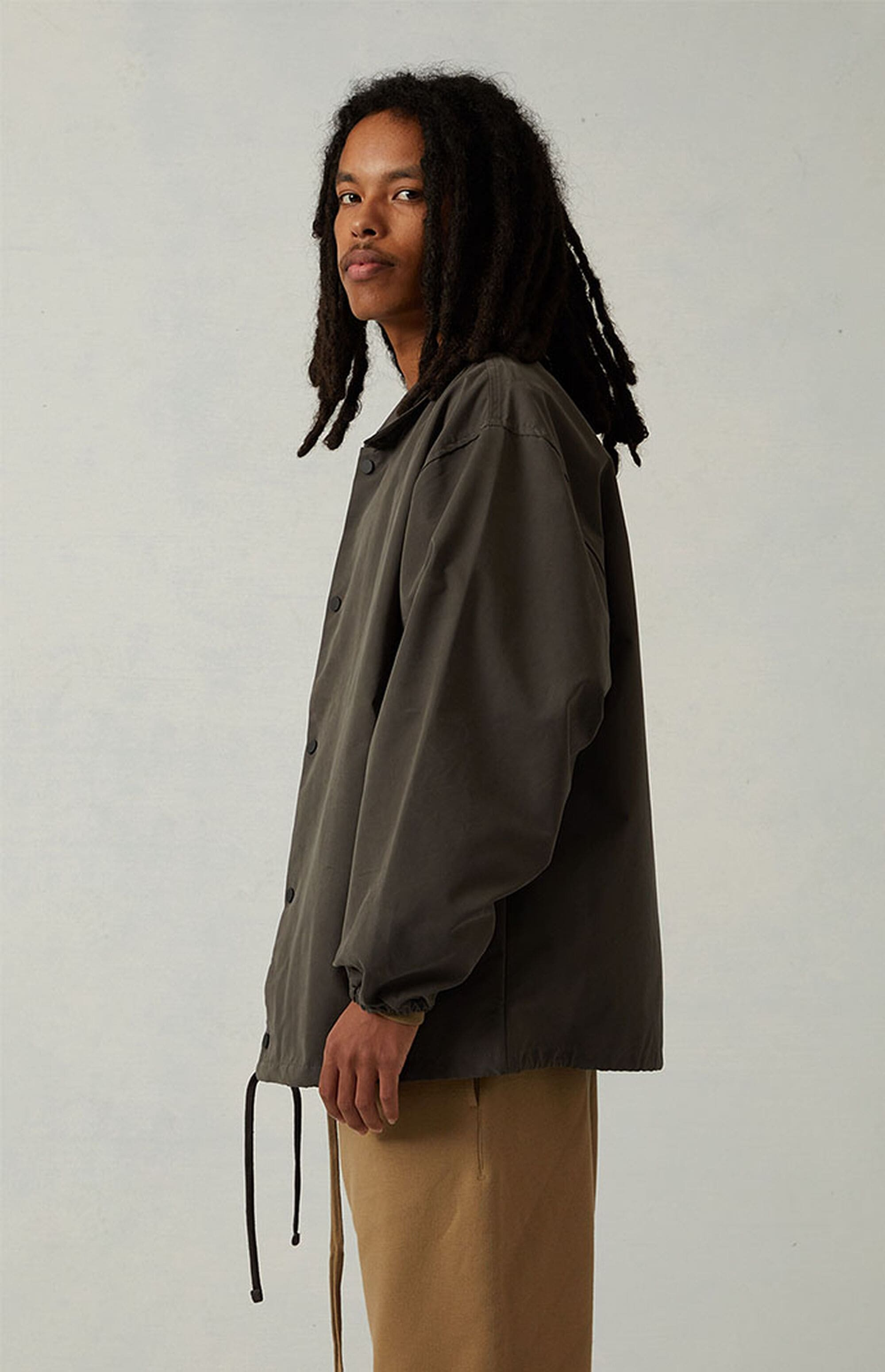 Fear Of God Essentials 1977 Coaches Jacket Iron Oak (6) - newkick.app