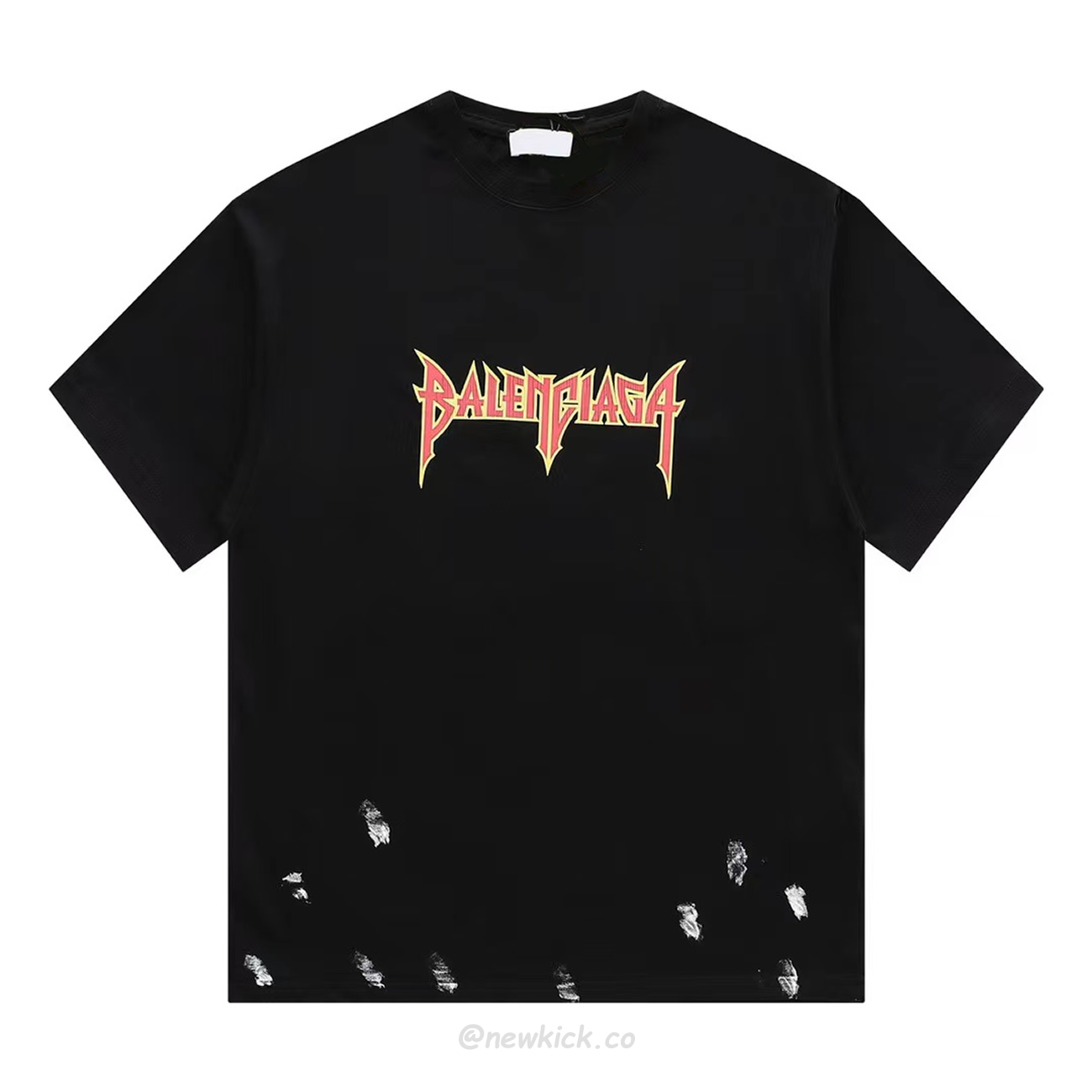 Balenciaga Metal Vintage Oversized T Shirt Black Multi Ss22 (1) - newkick.app