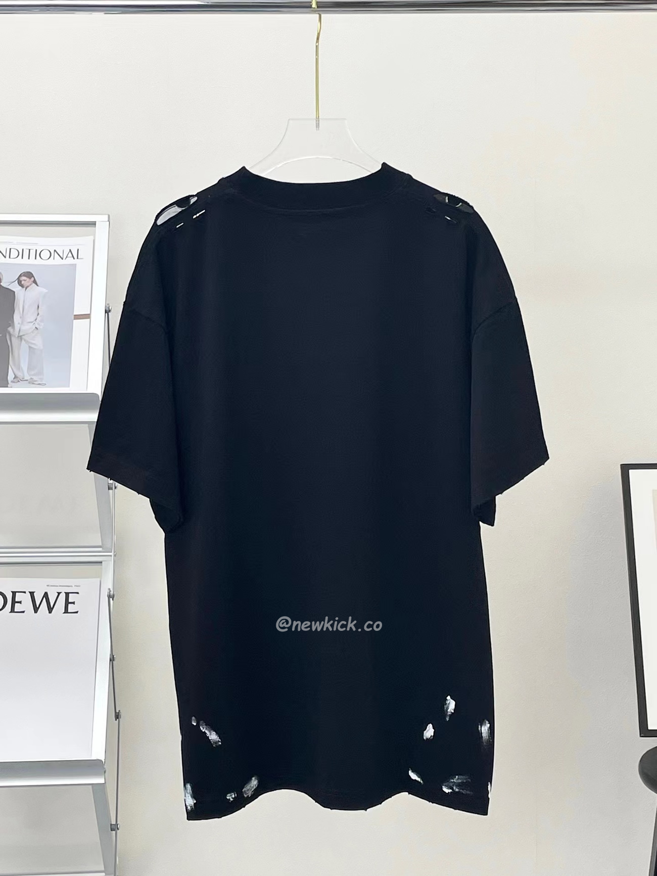 Balenciaga Metal Vintage Oversized T Shirt Black Multi Ss22 (10) - newkick.app