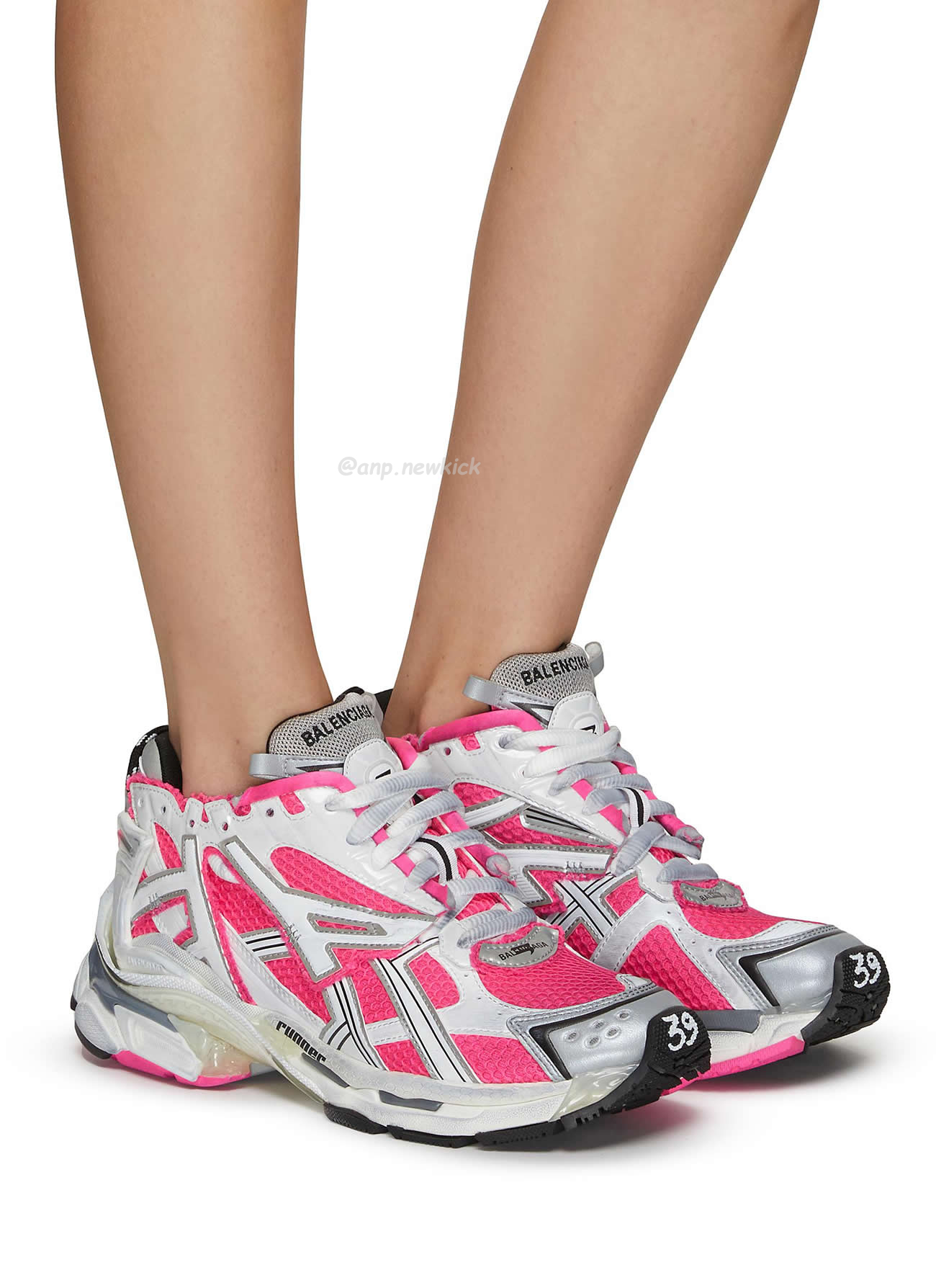 Balenciaga Runner Panelled Pink Sneakers (2) - newkick.app