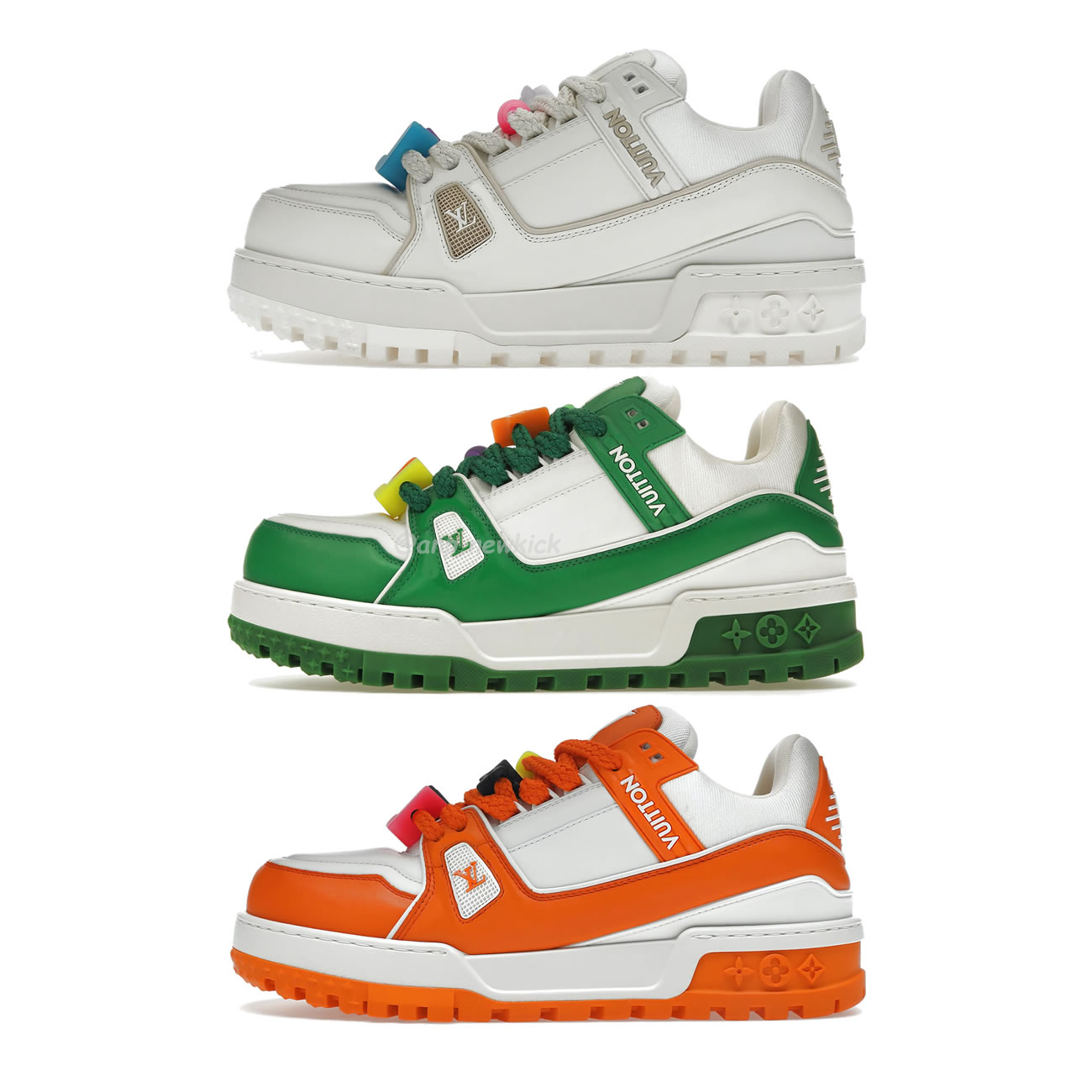 Louis Vuitton Trainer Maxi Orange Green White Black (1) - newkick.app