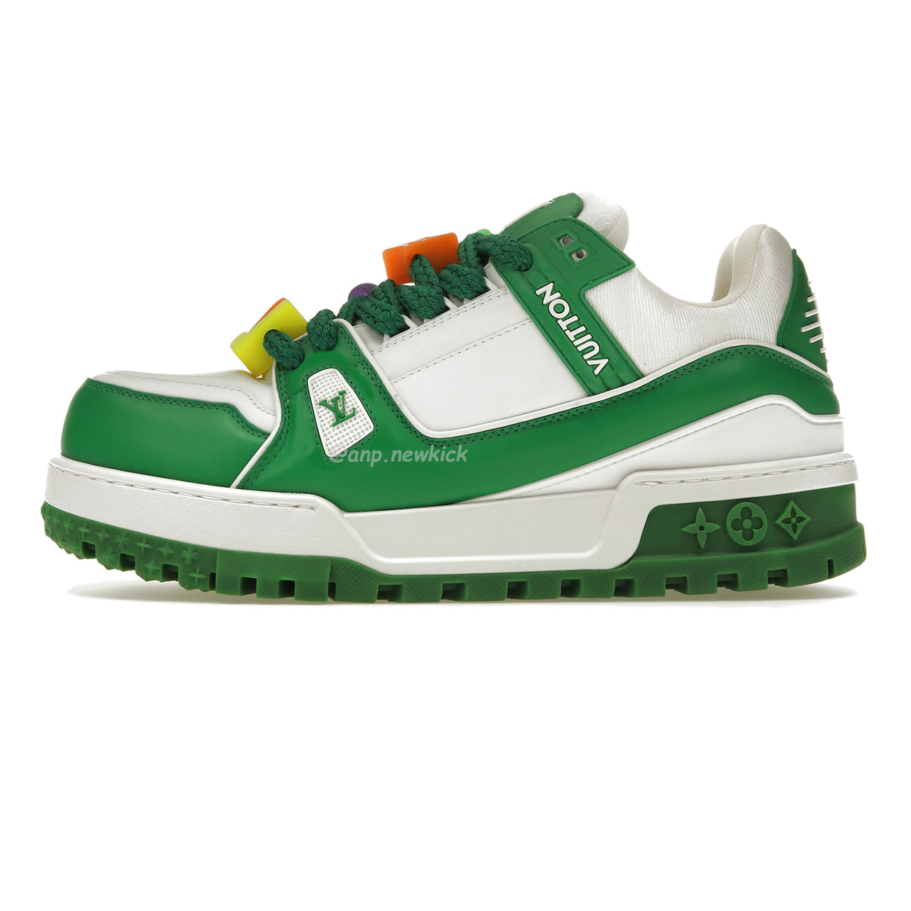 Louis Vuitton Trainer Maxi Orange Green White Black (15) - newkick.app