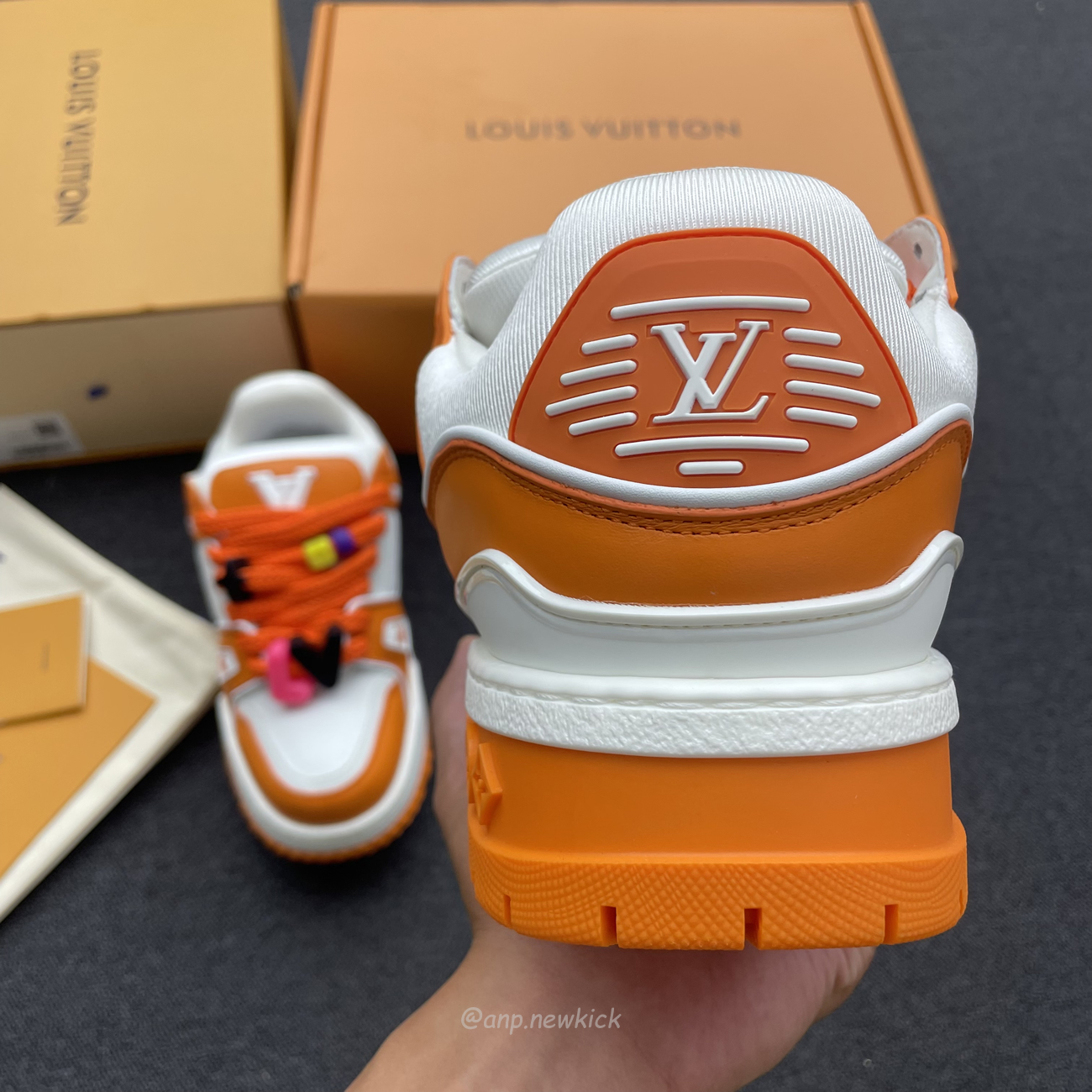 Louis Vuitton Trainer Maxi Orange Green White Black (16) - newkick.app