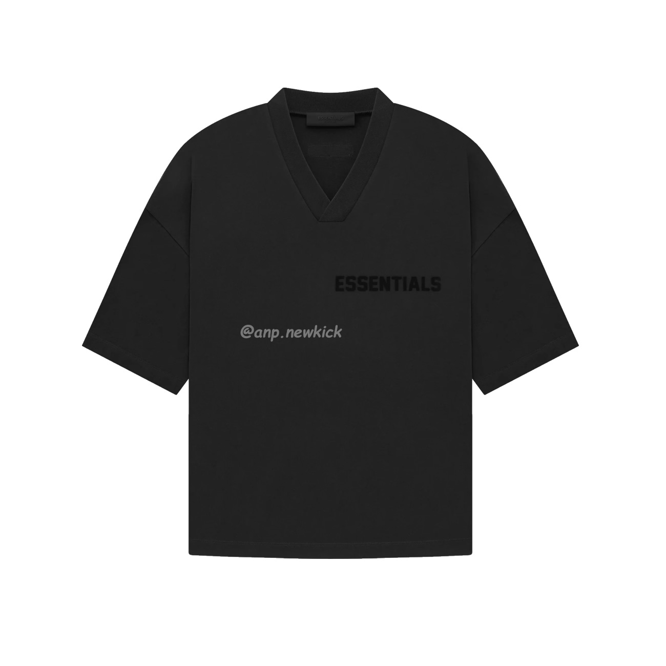 Fear Of God Essentials Logo Printed V Neck T Shirt (1) - newkick.app