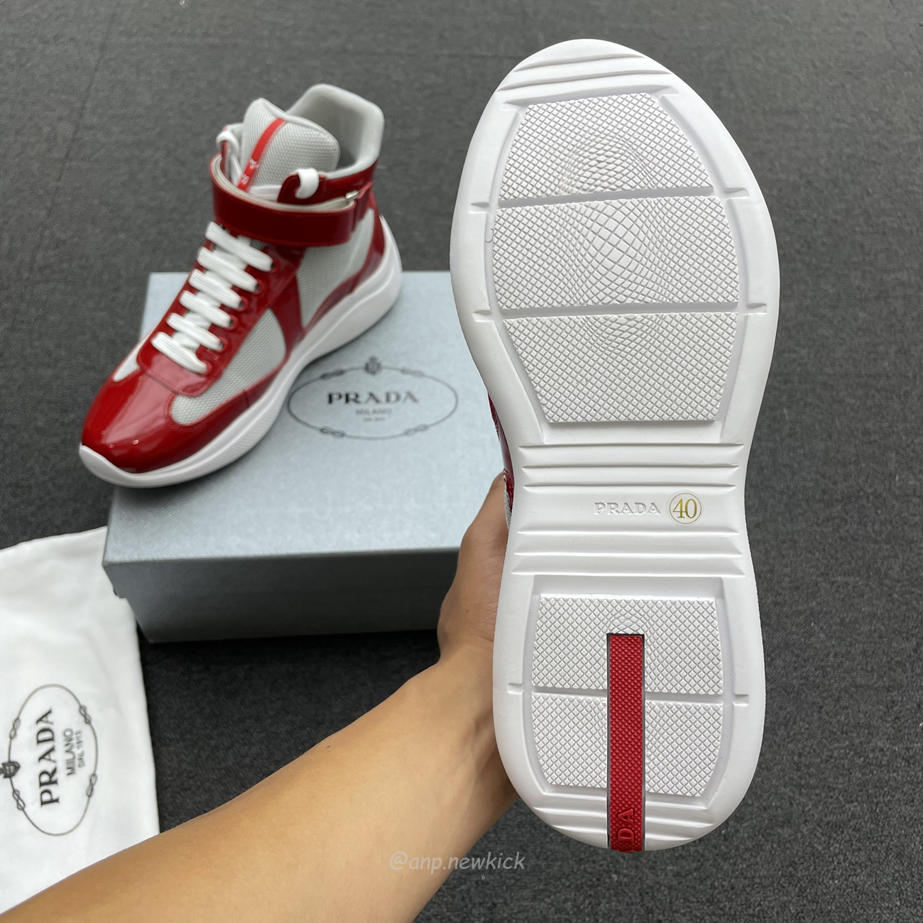 Prada Americas Cup High Top Sneakers (3) - newkick.app