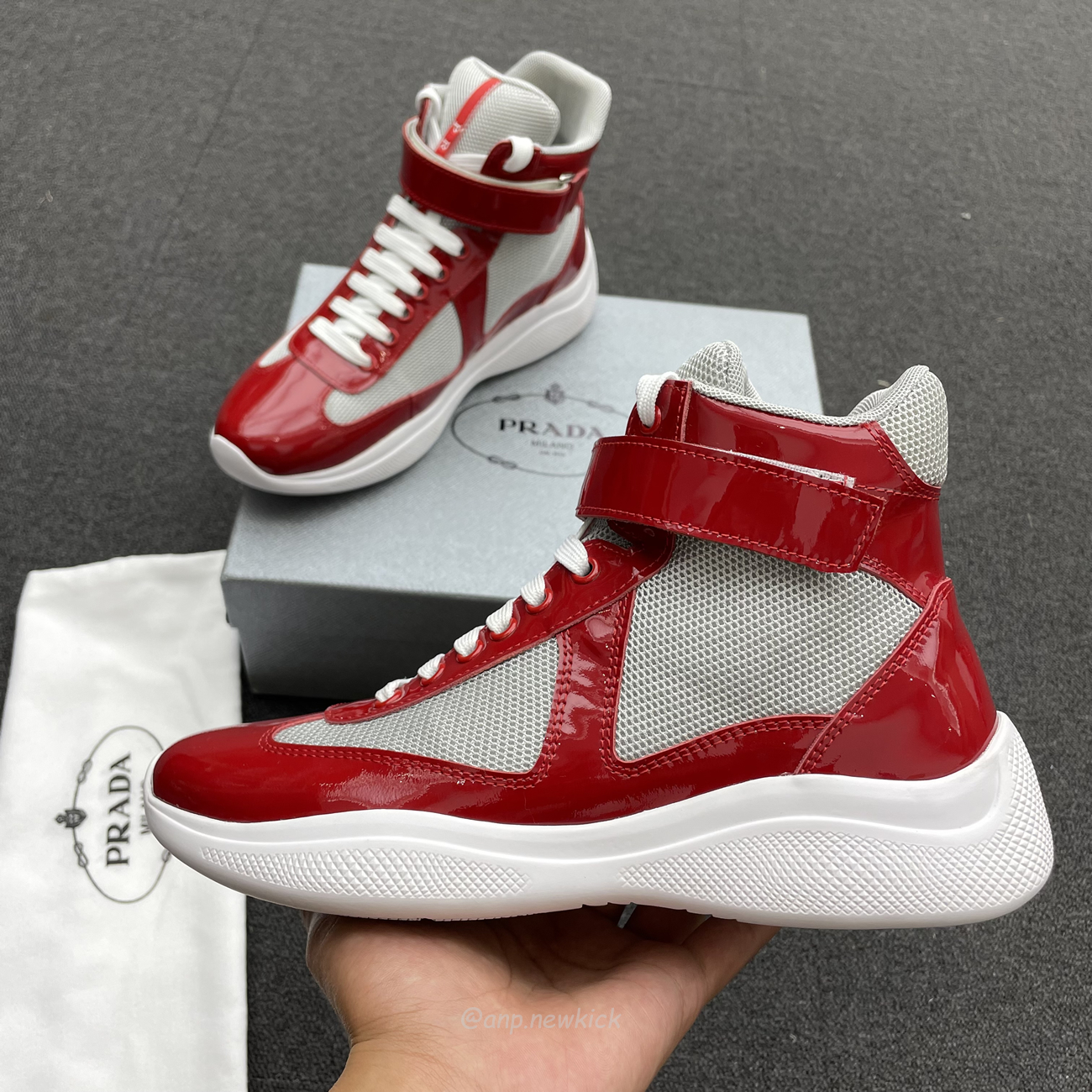 Prada Americas Cup High Top Sneakers (4) - newkick.app