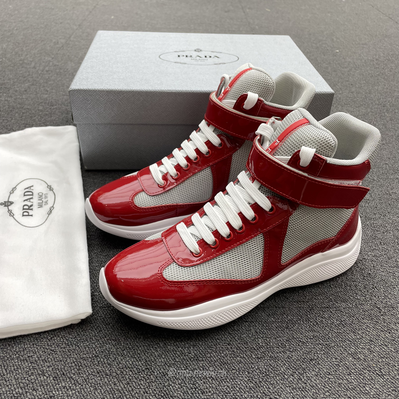 Prada Americas Cup High Top Sneakers (6) - newkick.app