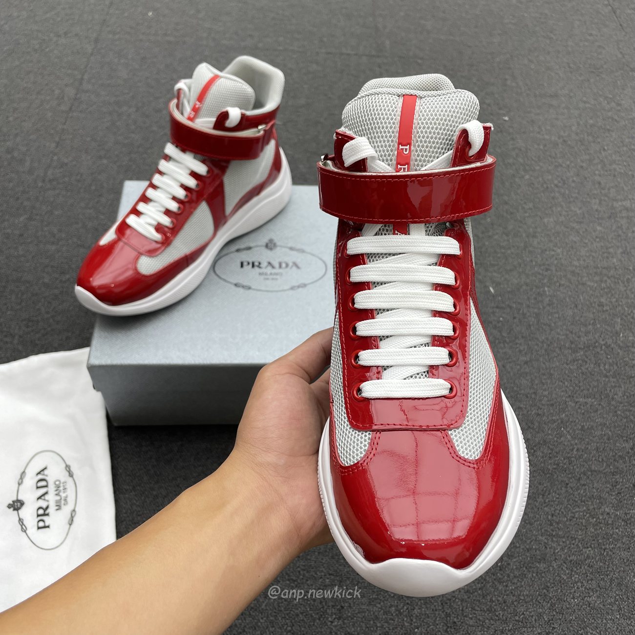 Prada Americas Cup High Top Sneakers (7) - newkick.app