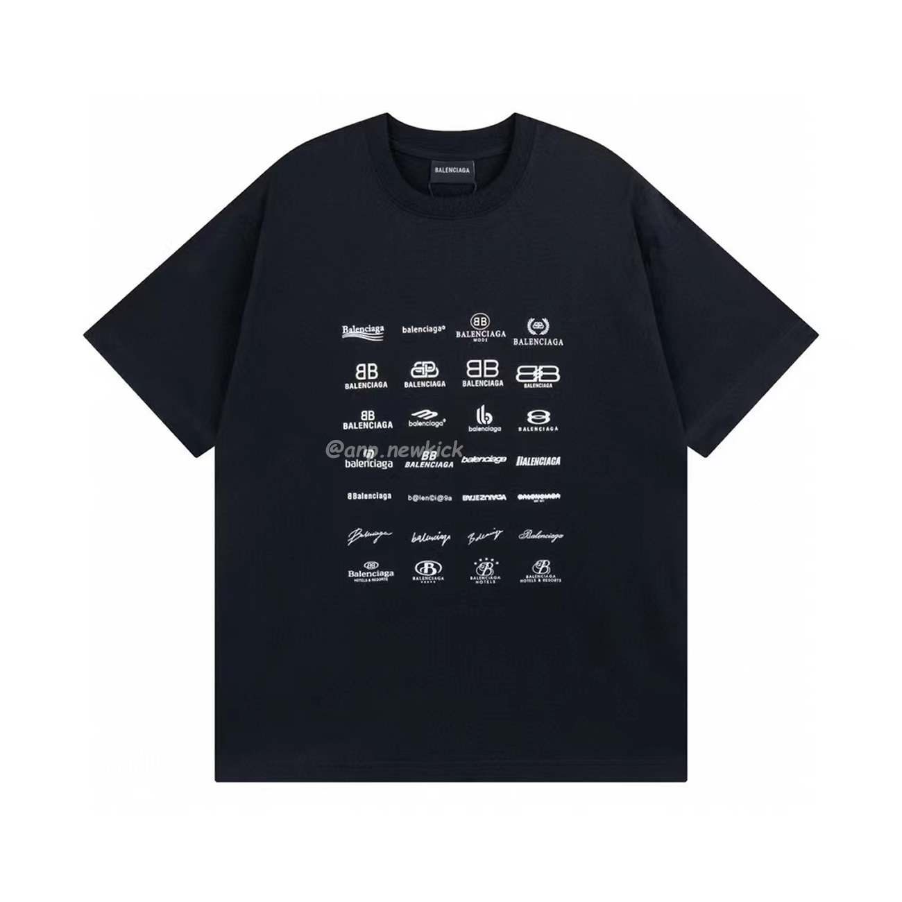 Balenciaga Archives Logo Printed Cotton T Shirt (1) - newkick.app