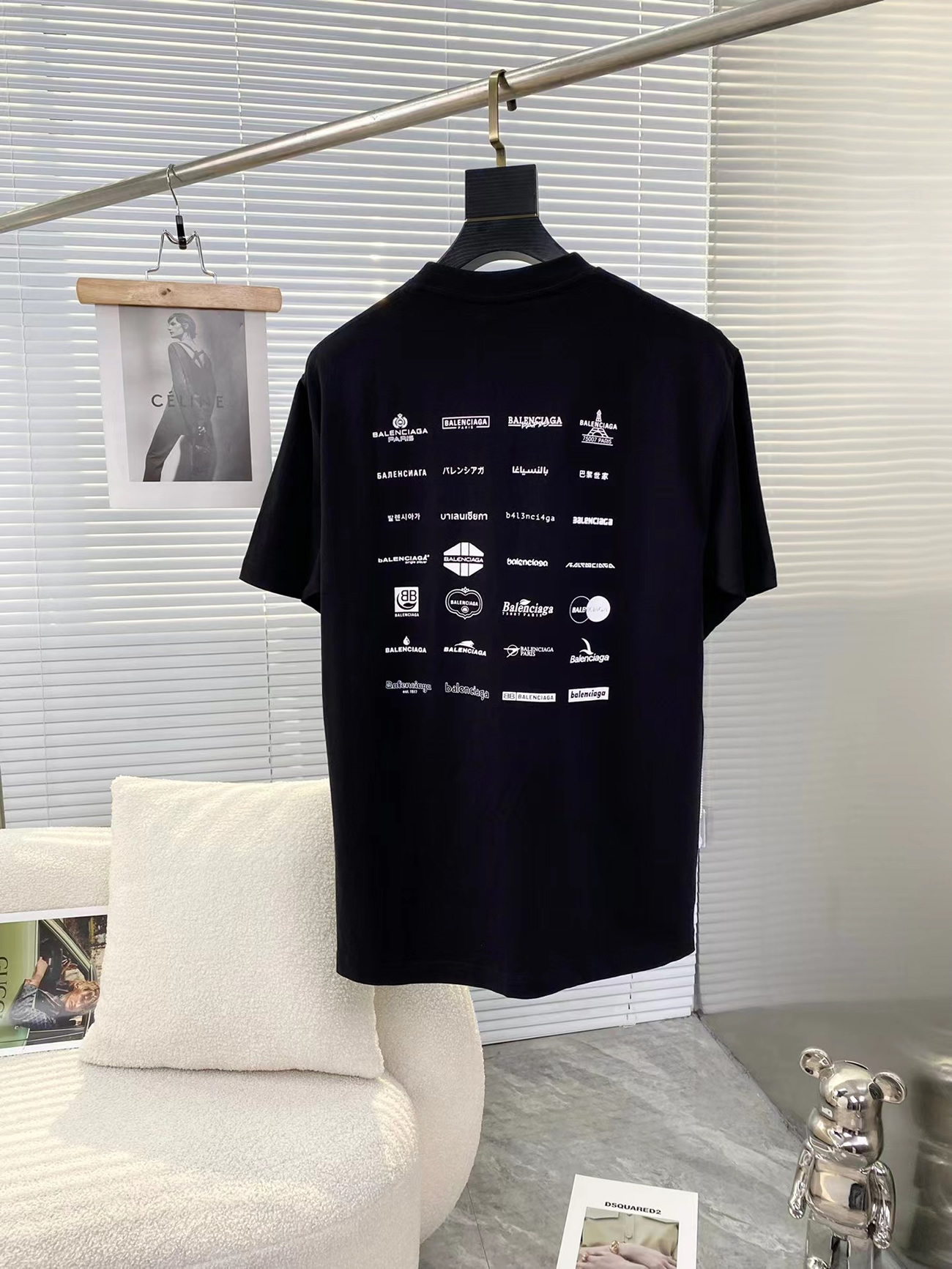 Balenciaga Archives Logo Printed Cotton T Shirt (5) - newkick.app