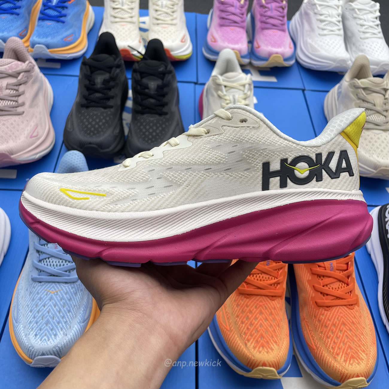 Hoka One One Clifton 9 White 1127895 Wwh (4) - newkick.app