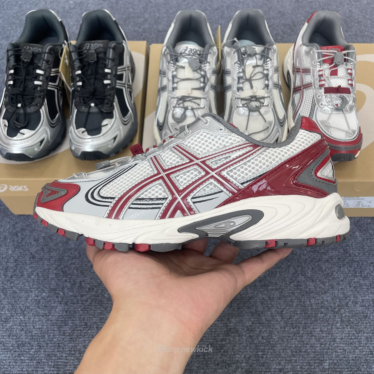 Asics Gel Kahana Tr V4 Carbon Black Silver White Cream Cranberry (8) - newkick.app