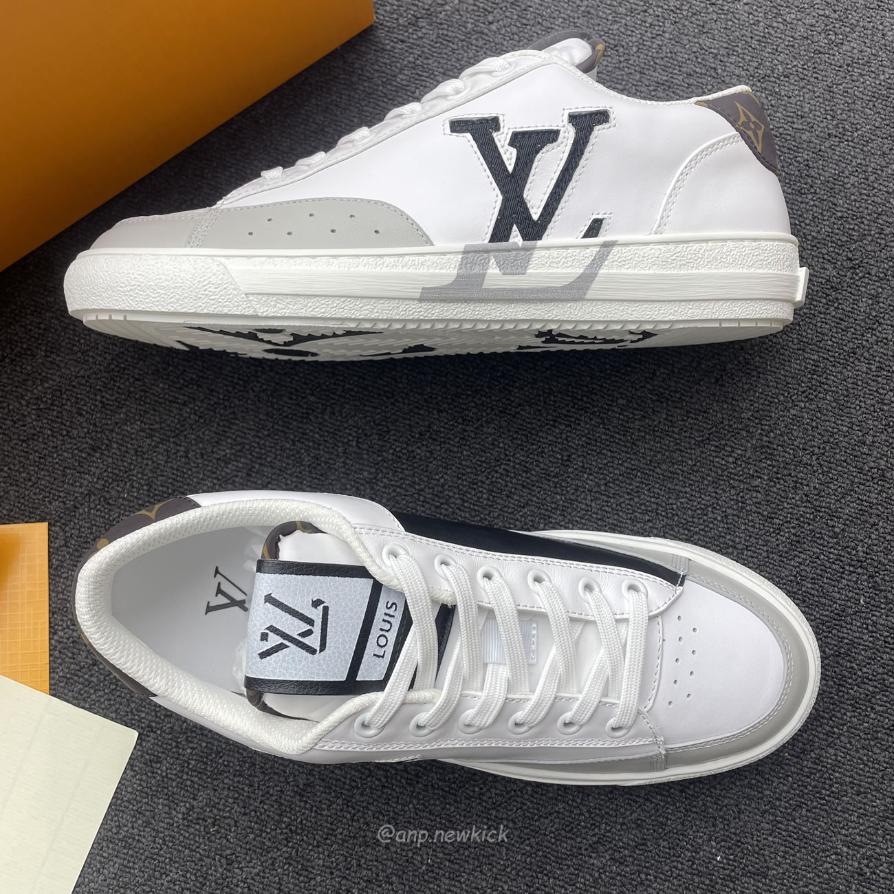 Louis Vuitton Charlie Trainers White Cacoa Brown Black 1a9jn8 (3) - newkick.app