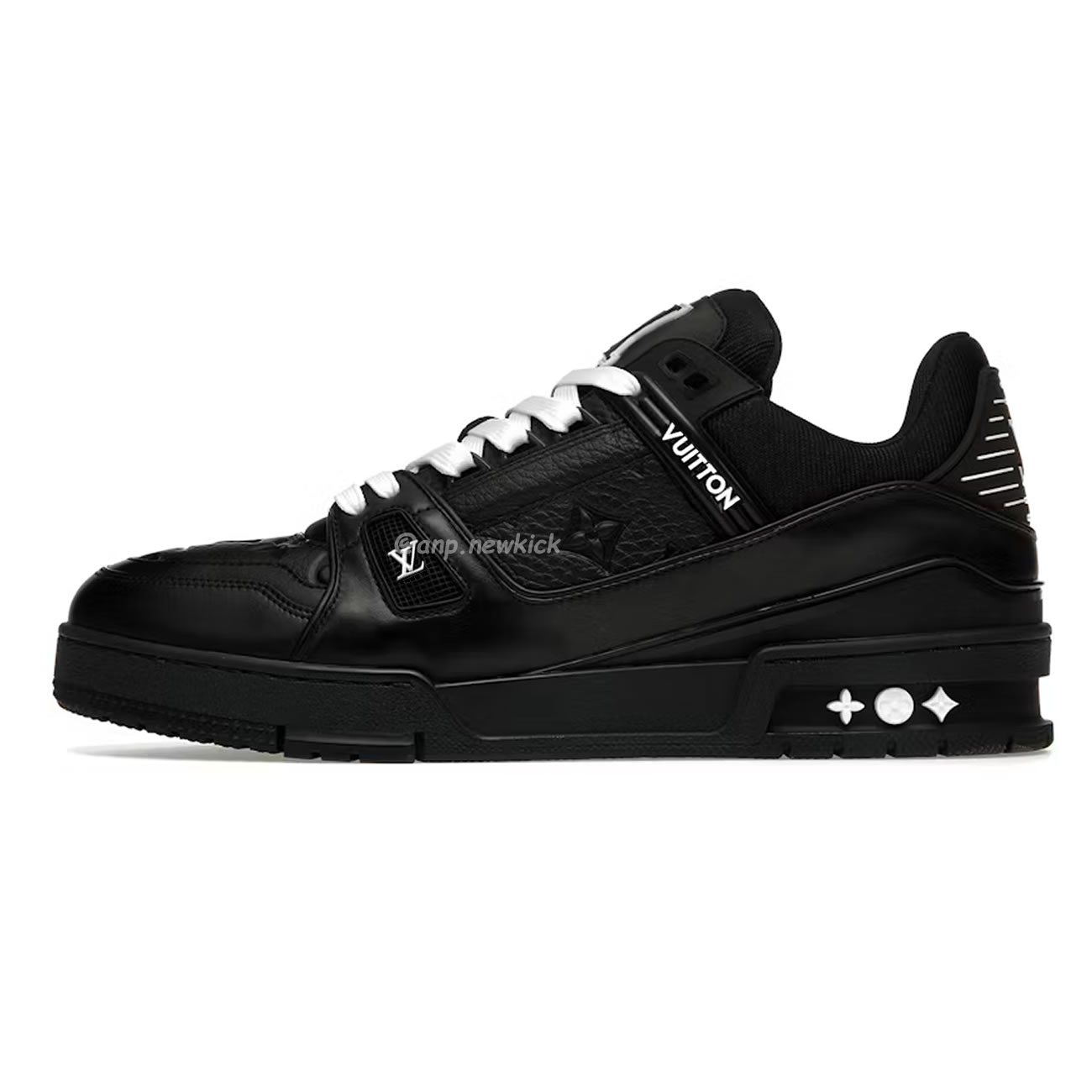 Louis Vuitton Sportschuh Schwarz Eingeprägtes Monogramm 1aarey (1) - newkick.app