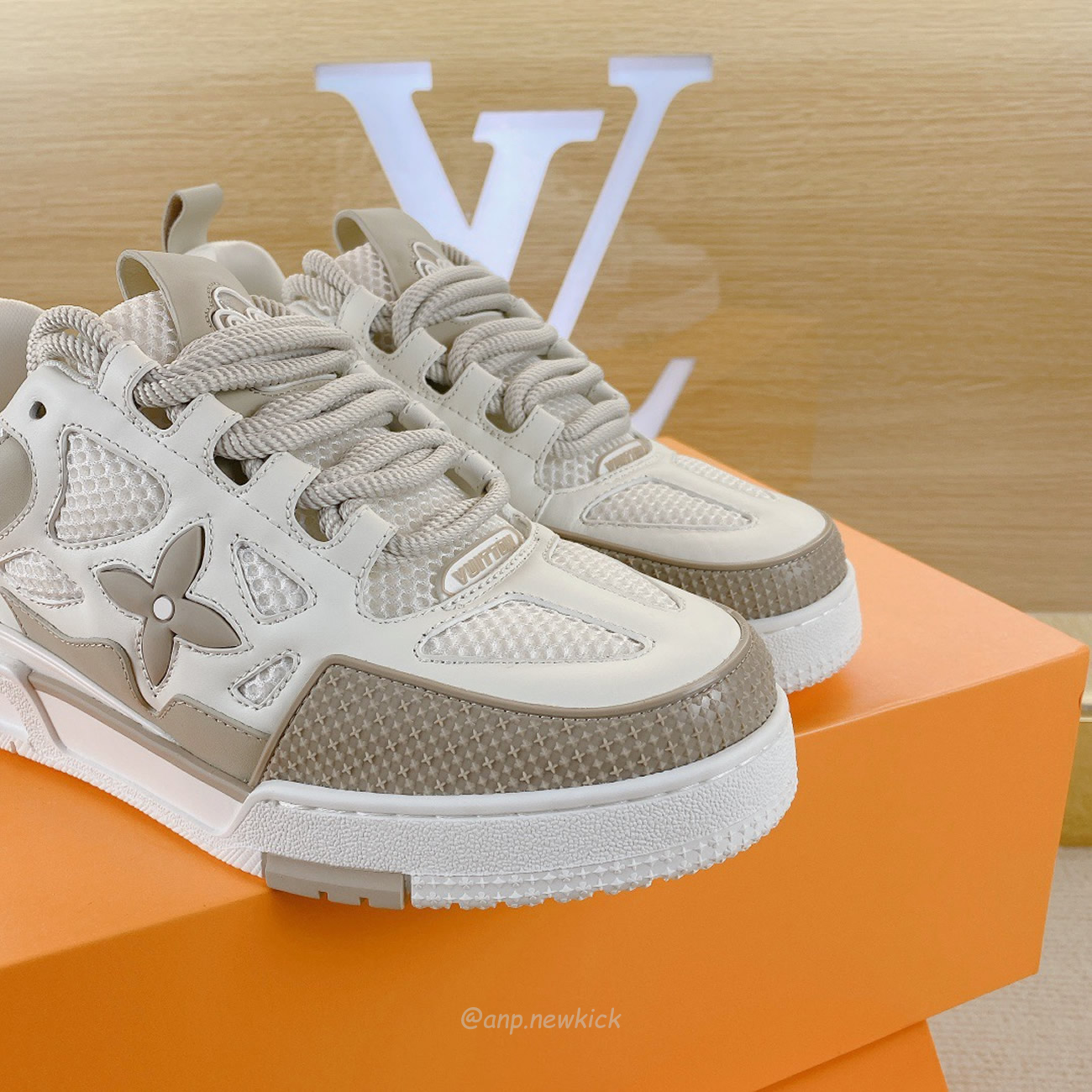 Louis Vuitton Lv Skate Sneaker Beige White 1aarqh (4) - newkick.app