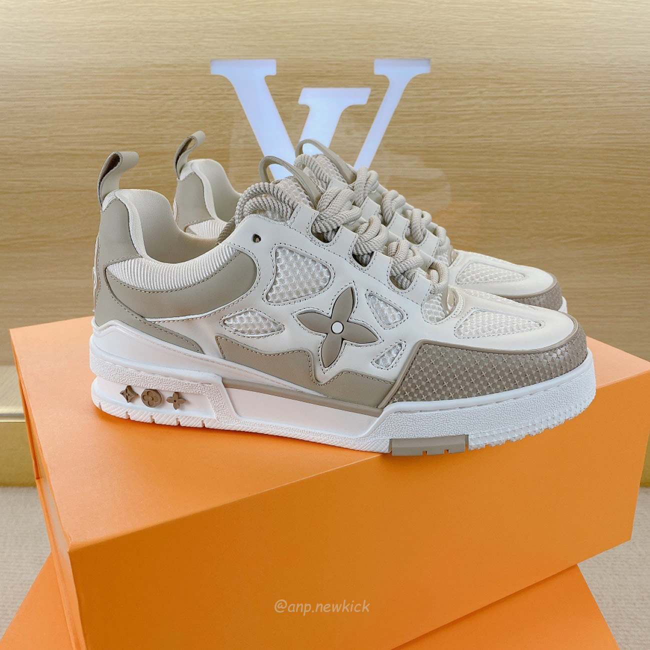 Louis Vuitton Lv Skate Sneaker Beige White 1aarqh (7) - newkick.app