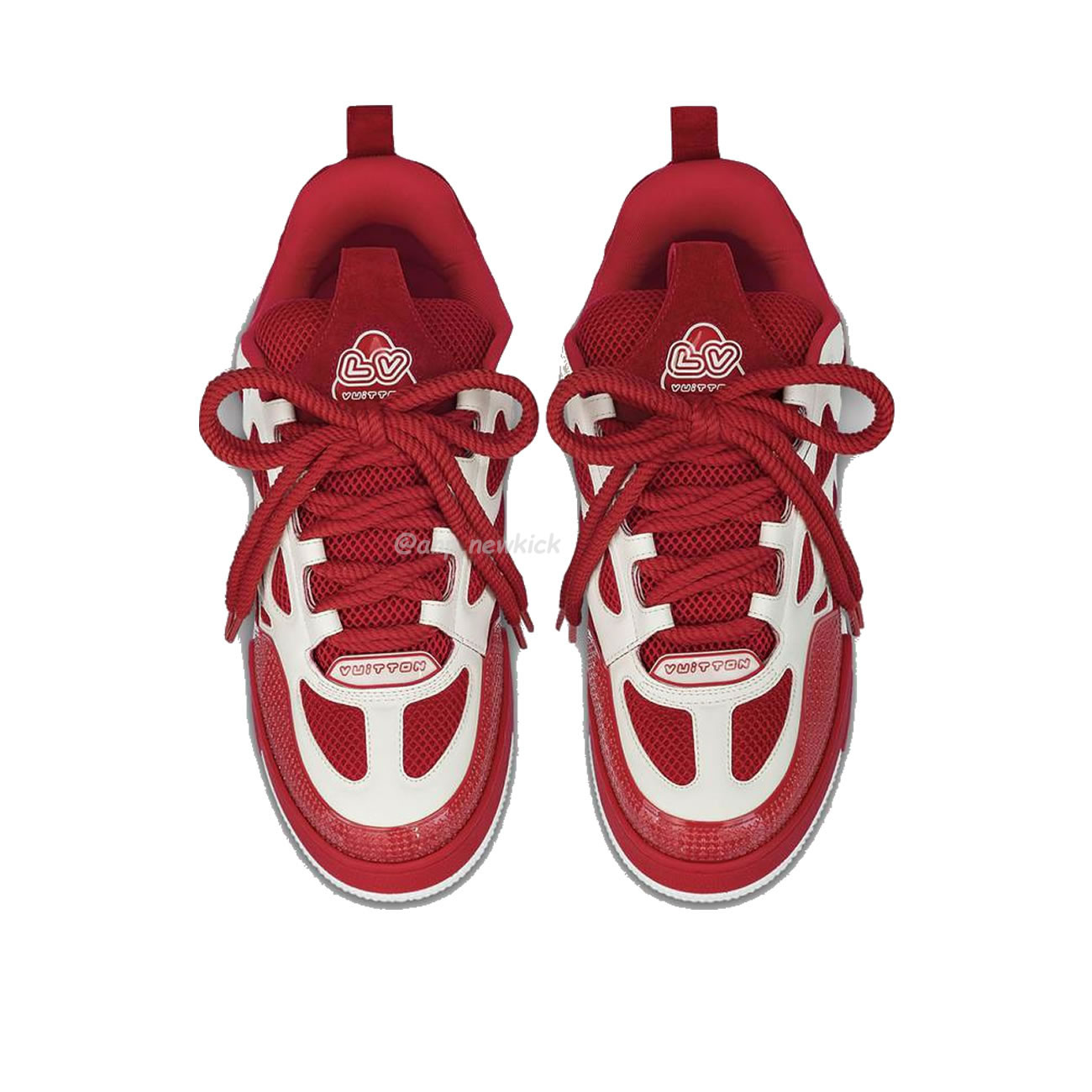 Louis Vuitton Lv Skate Sneaker Red White 1aars5 (2) - newkick.app