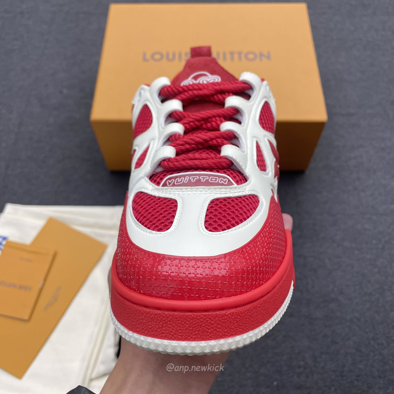 Louis Vuitton Lv Skate Sneaker Red White 1aars5 (5) - newkick.app