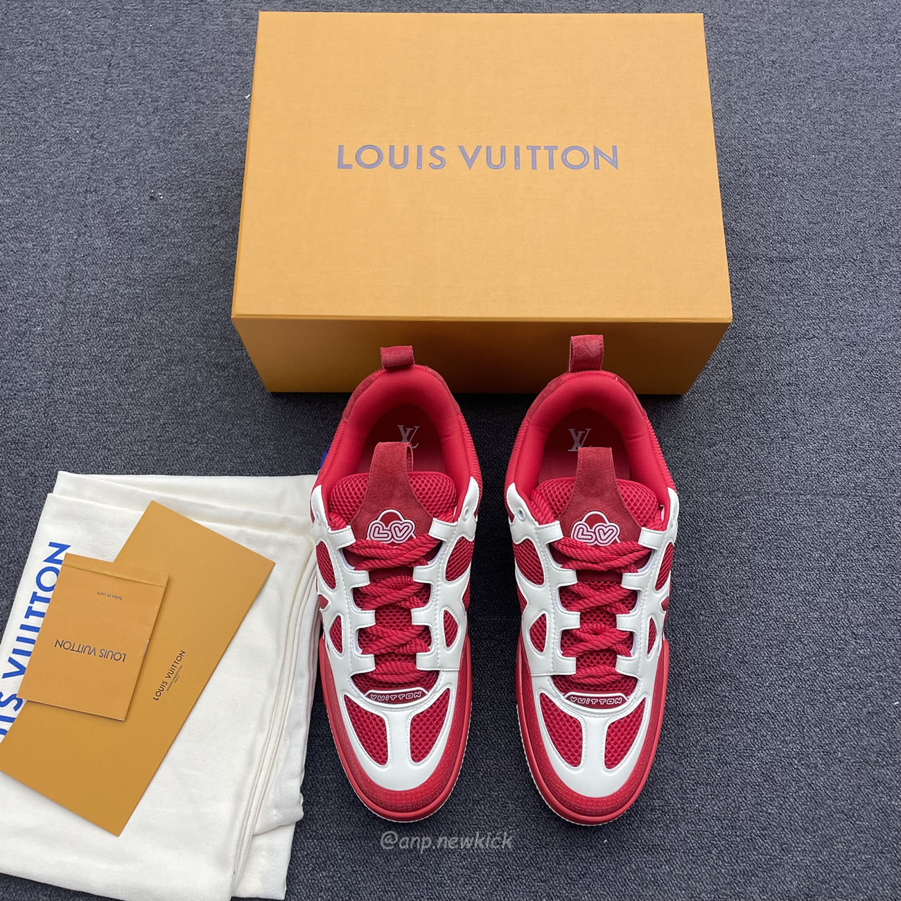 Louis Vuitton Lv Skate Sneaker Red White 1aars5 (7) - newkick.app