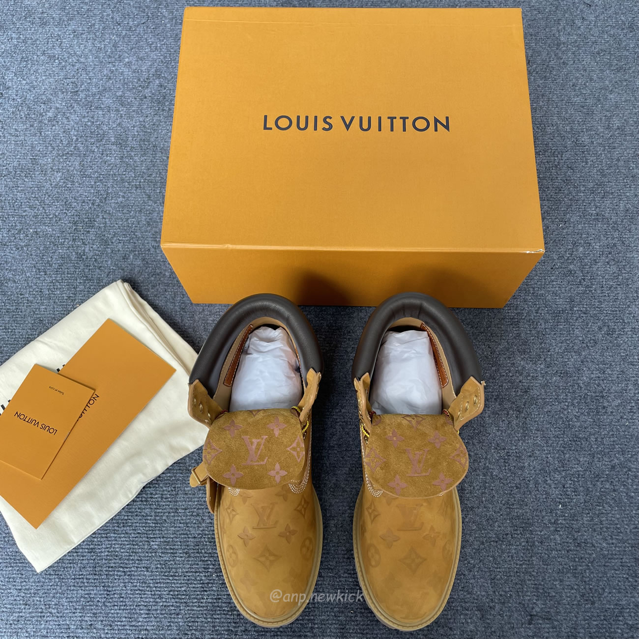 Louis Vuitton Timberland 6 Ankle Boot Wheat Monogram 1ad72x (17) - newkick.app