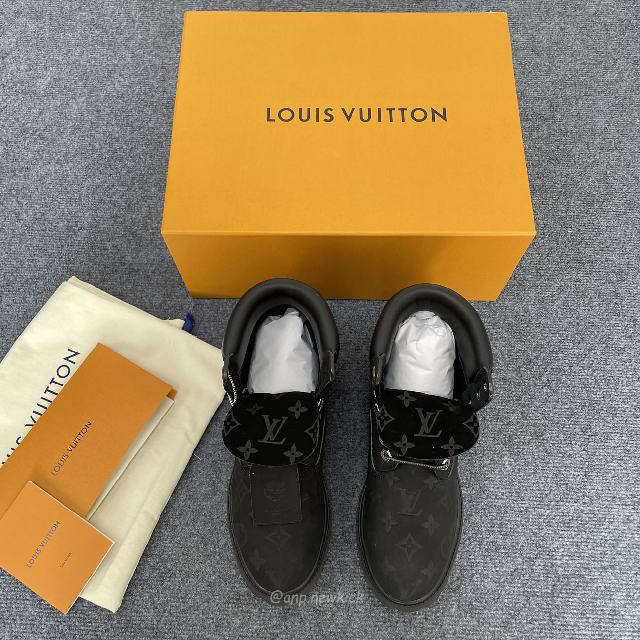 Louis Vuitton Timberland 6 Botín Ankle Boot Black Monogram 1ad73h (4) - newkick.app