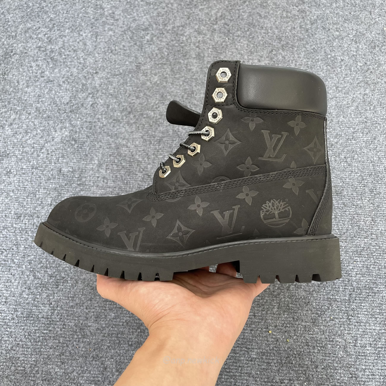 Louis Vuitton Timberland 6 Botín Ankle Boot Black Monogram 1ad73h (5) - newkick.app