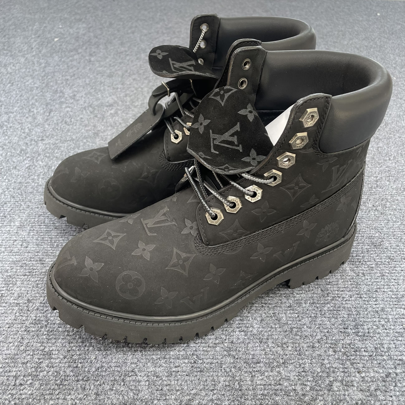 Louis Vuitton Timberland 6 Botín Ankle Boot Black Monogram 1ad73h (9) - newkick.app