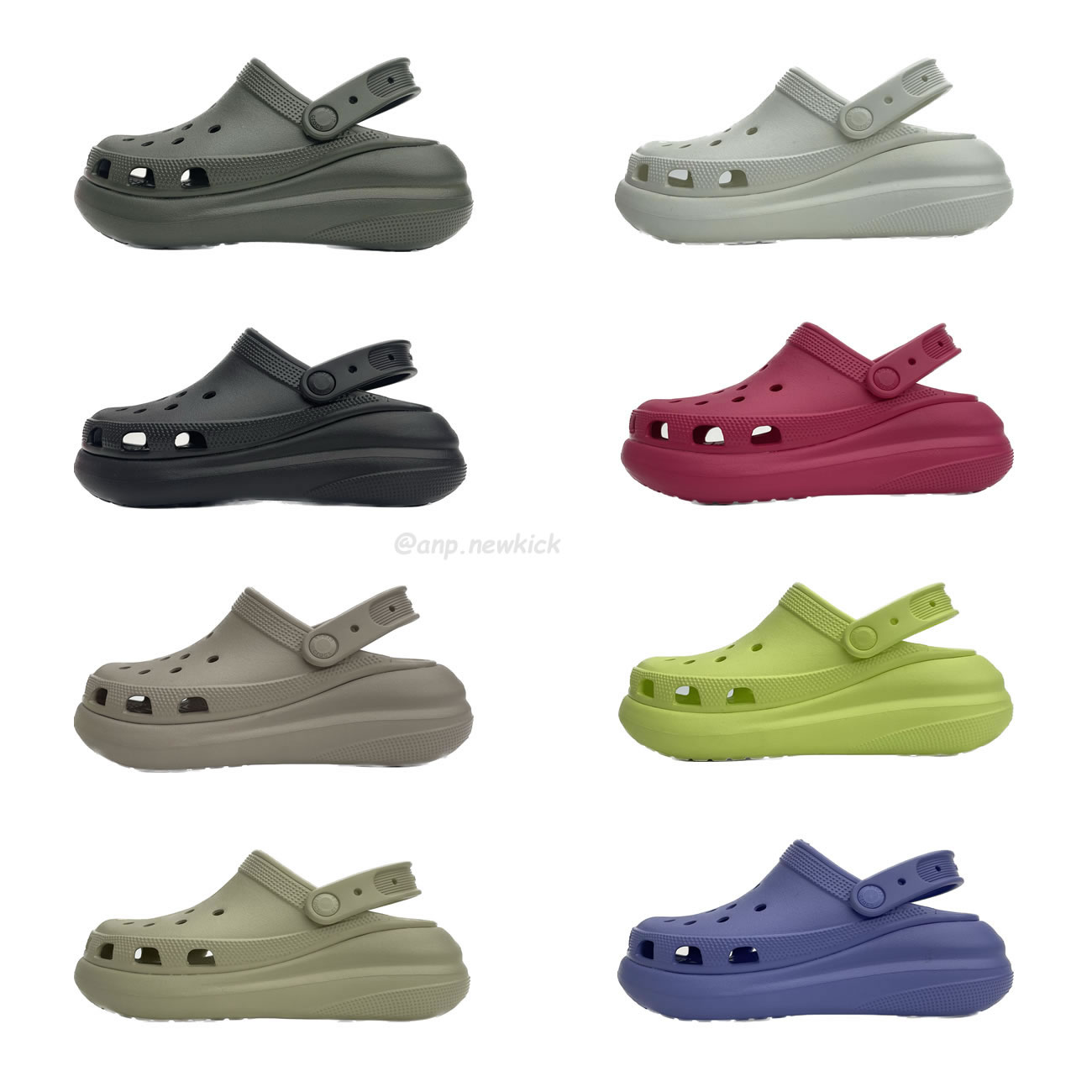 Crocs Classic Crush Clog Bone Multi Black White Green Blue Grey Red Green Dark Green Brown 207521 (1) - newkick.app