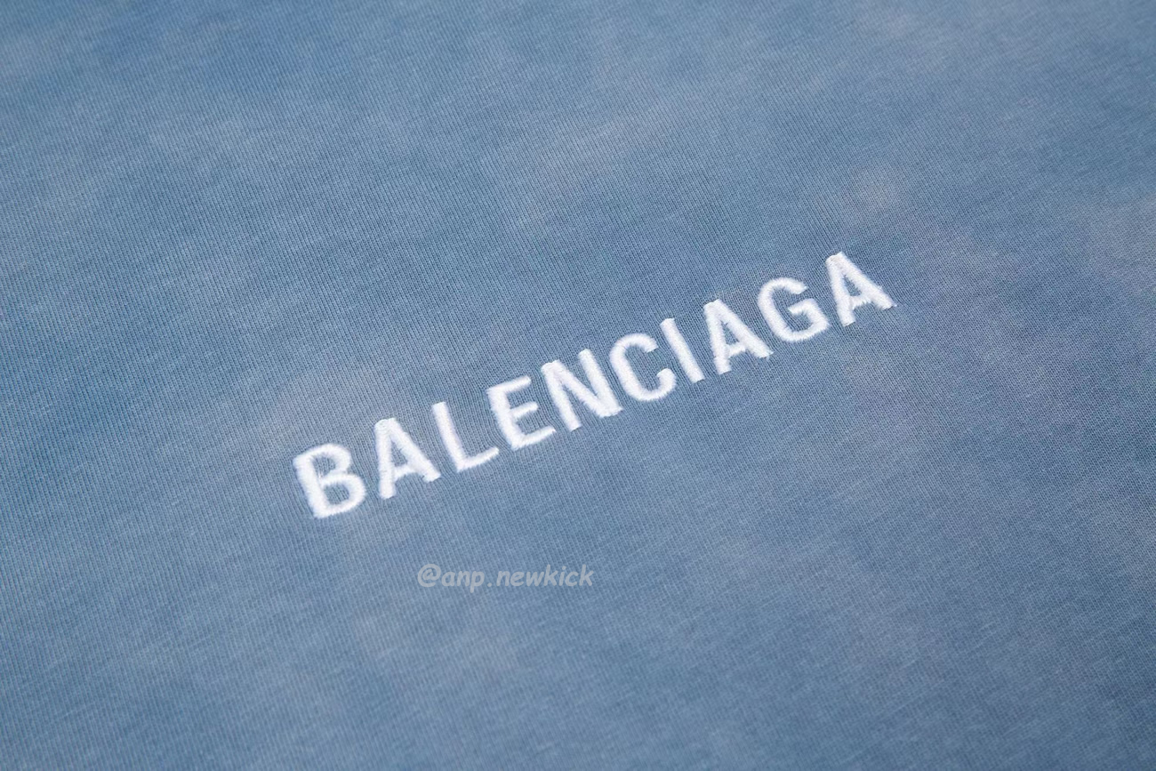 Balenciaga 24ss Letter Logo Printing Short Sleeve Retro T Shirt (4) - newkick.app