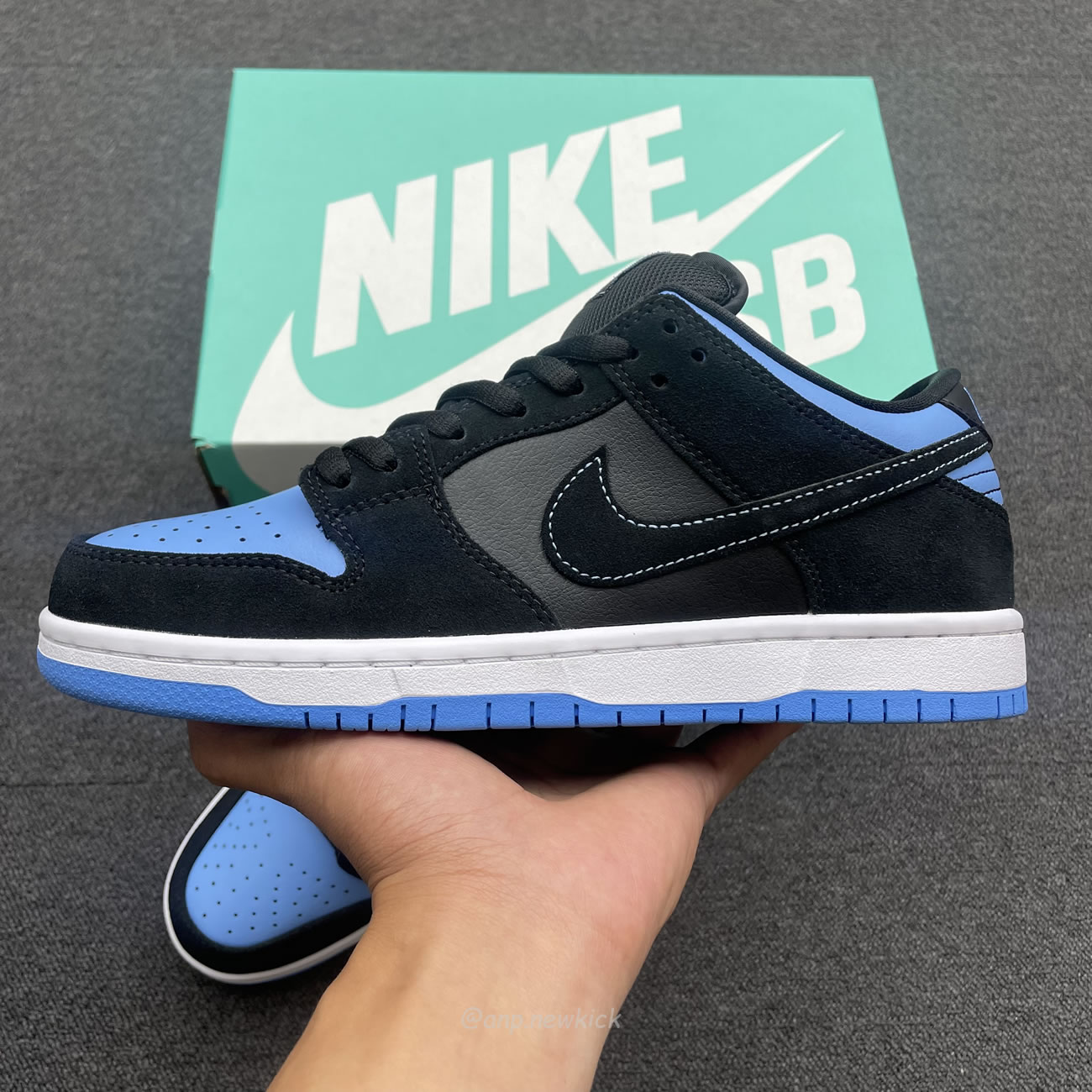 Nike Sb Dunk Low Black University Blue 304292 048 (2) - newkick.app