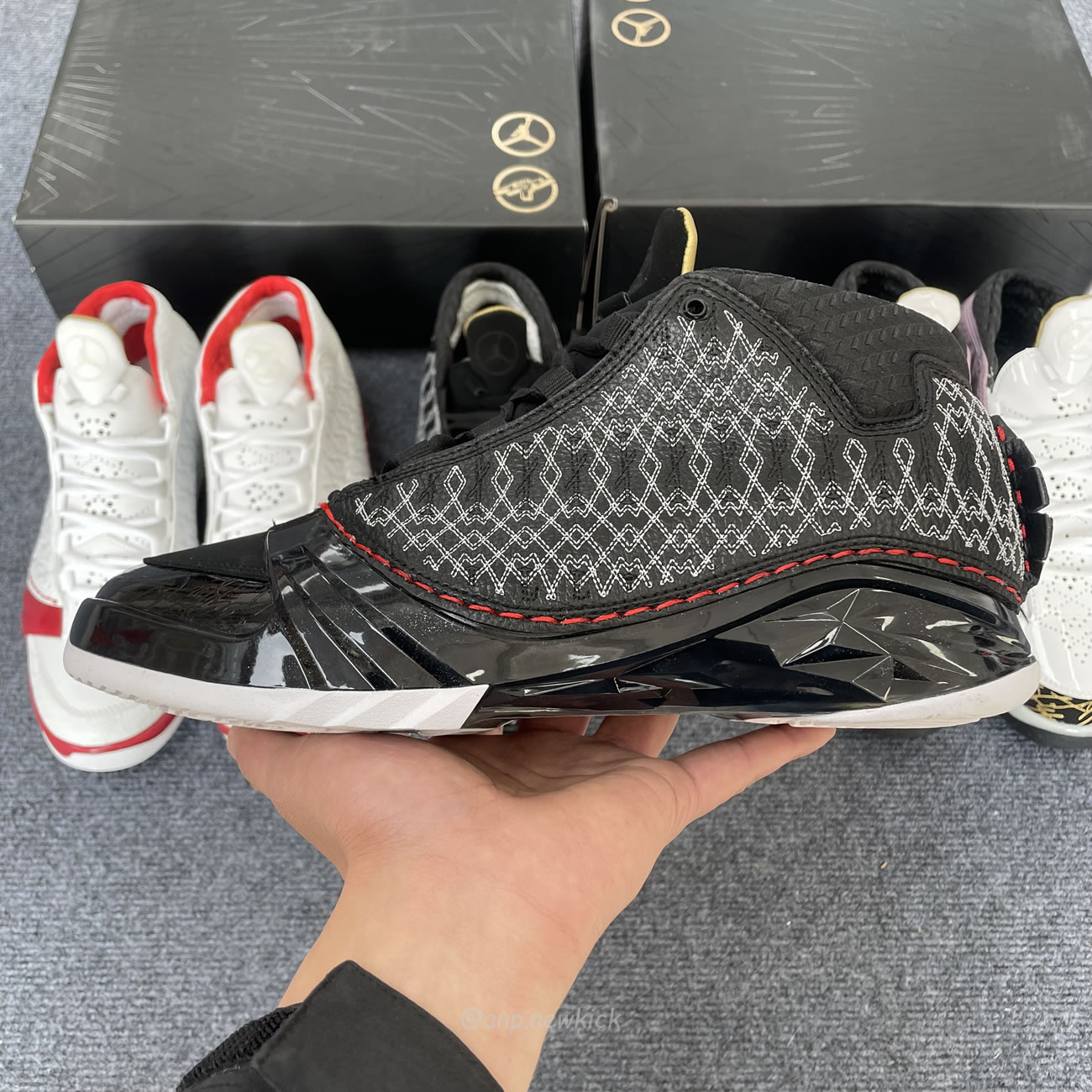 Air Jordan 23 Black Stealth White Varsity Red (14) - newkick.app