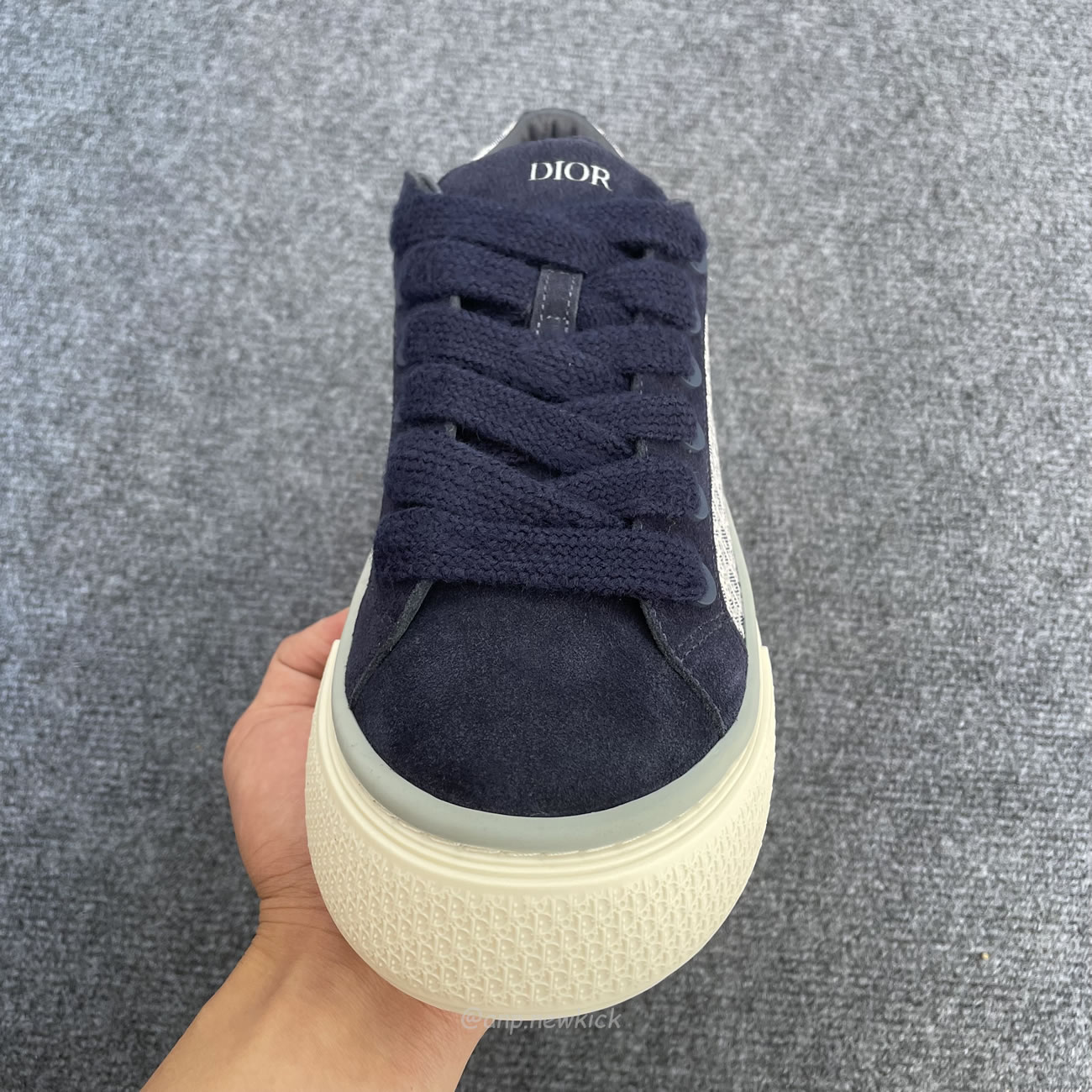 Dior B33 Sneaker Navy Blue Oblique Jacquard 3sn303zwn H559 (4) - newkick.app